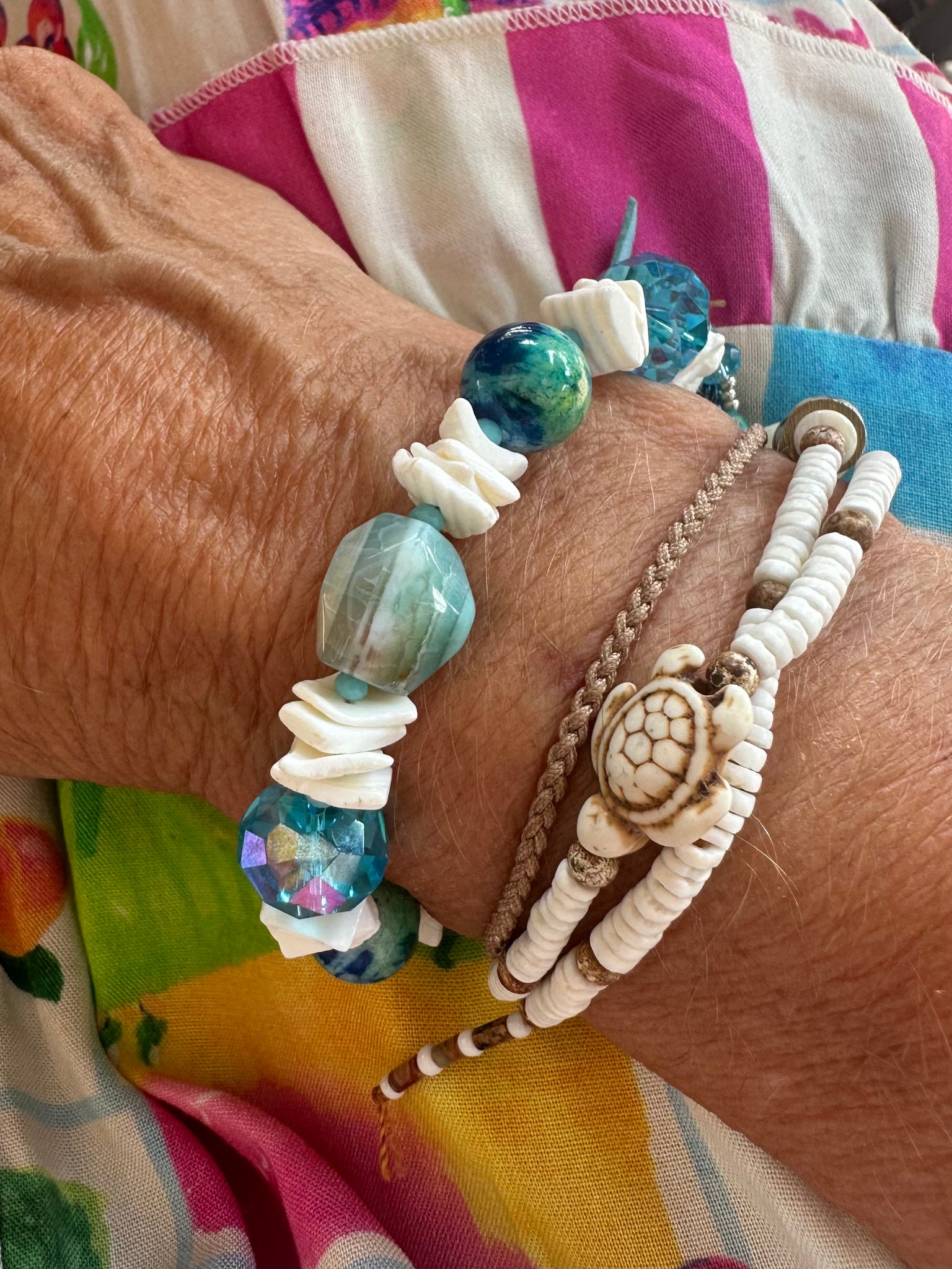 Beach Shell Stone Beaded Bracelet