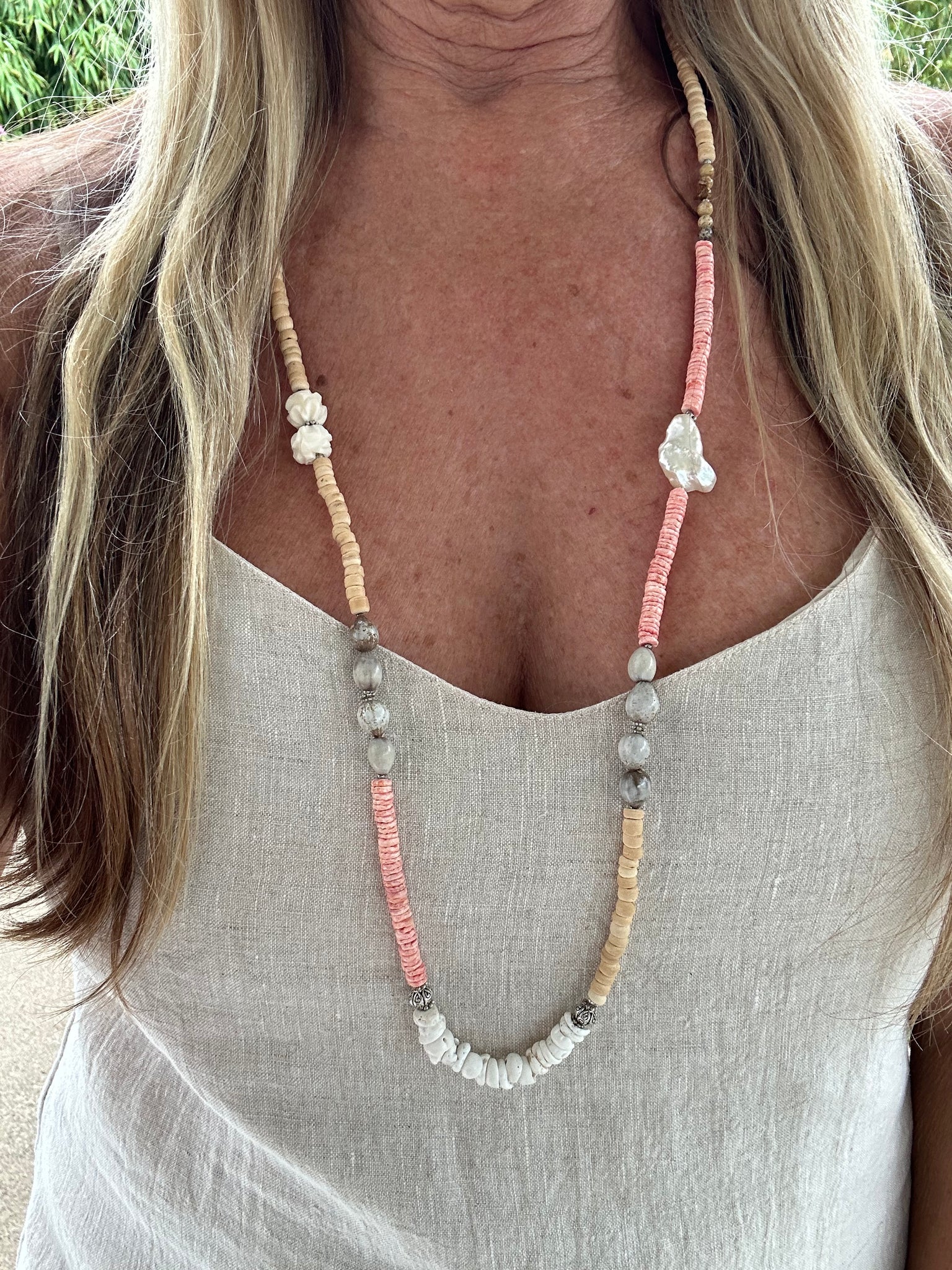 Beach Pukka Shell Beaded Necklace