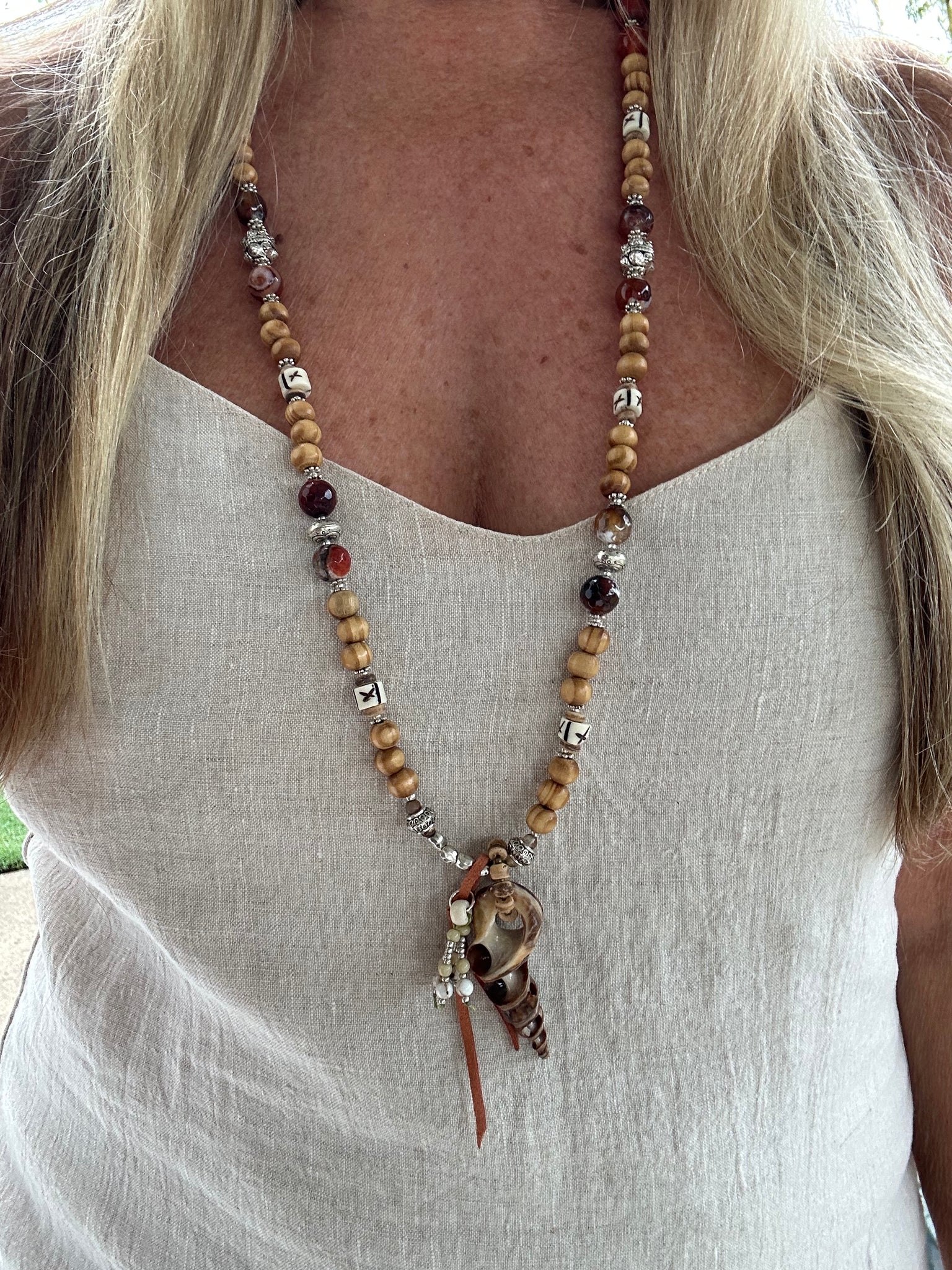 Islander Shell Beaded Necklace