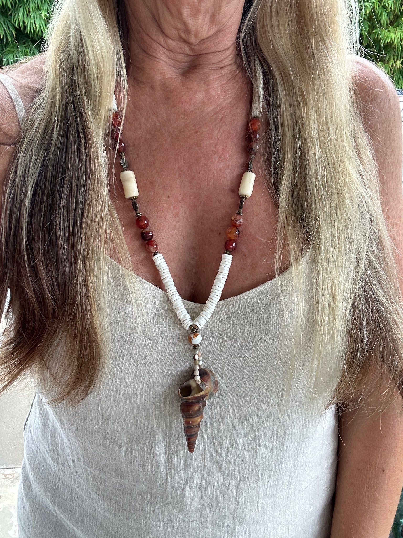 Shell Beaded Beach Necklace
