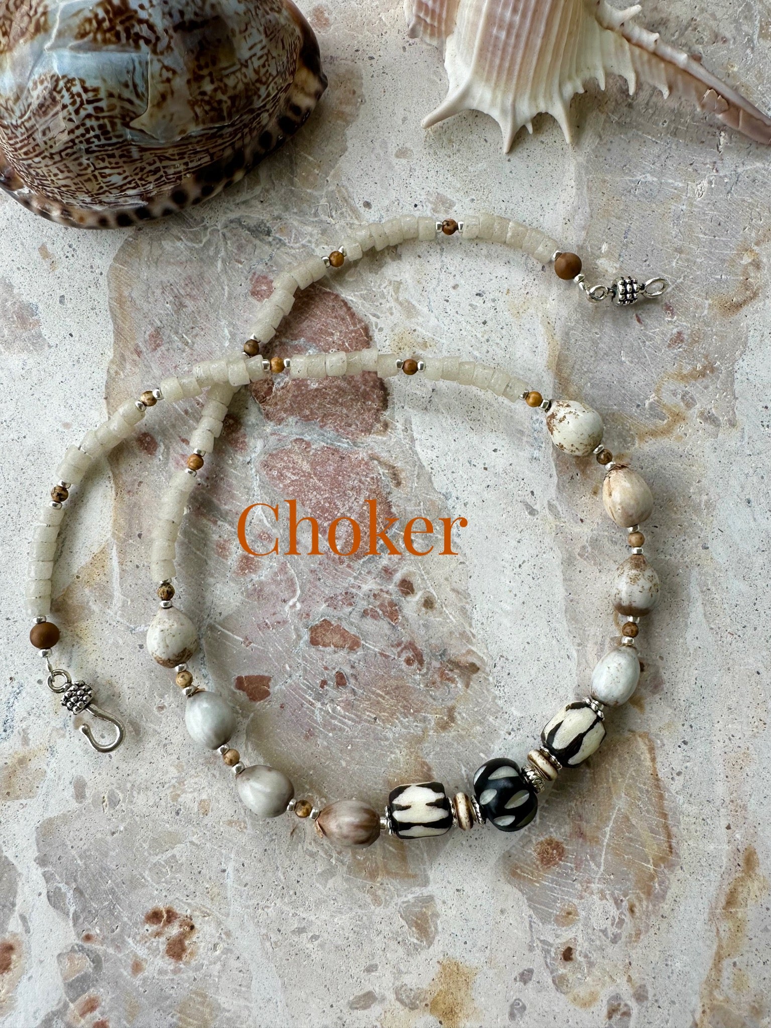 Islander African Nut Tribal Beach Necklace