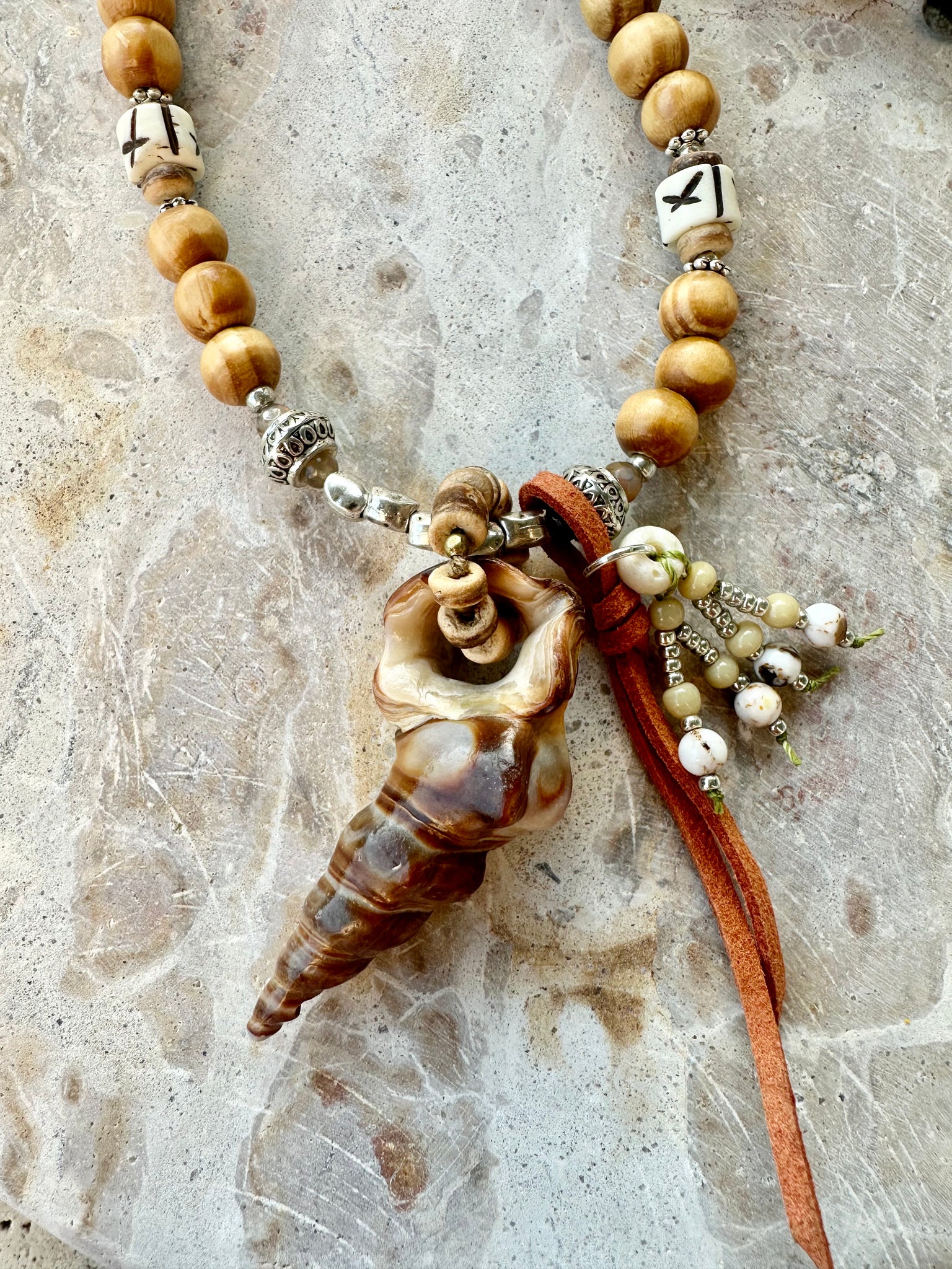 Islander Shell Beaded Necklace