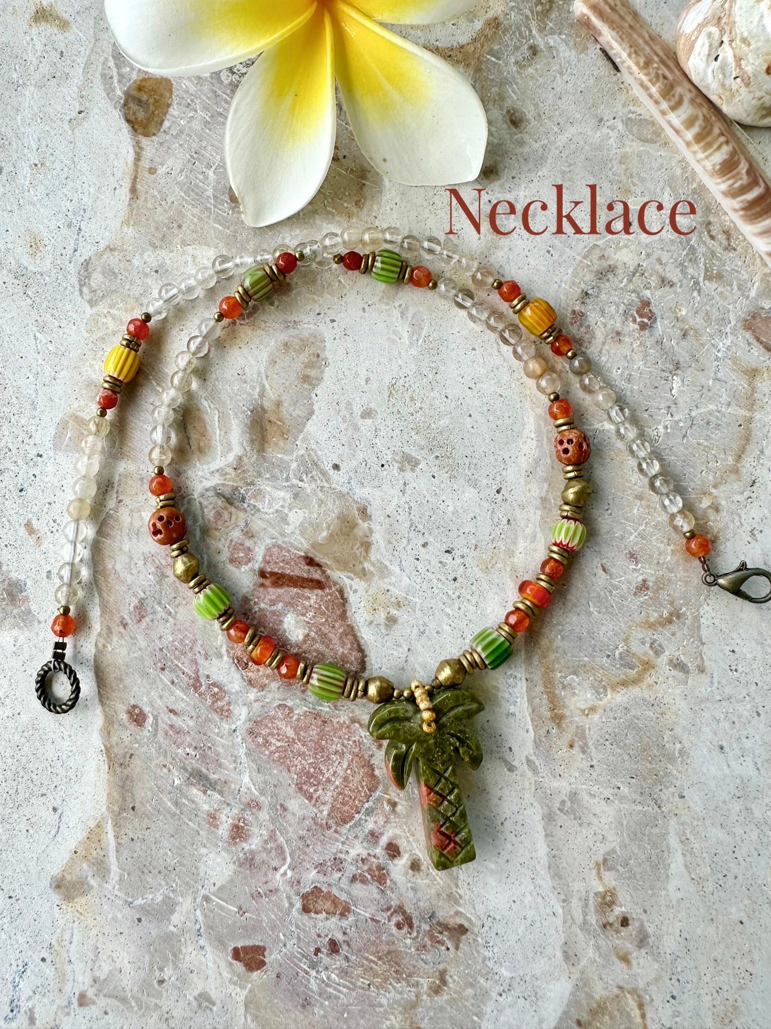 Palm Tree Love Necklace
