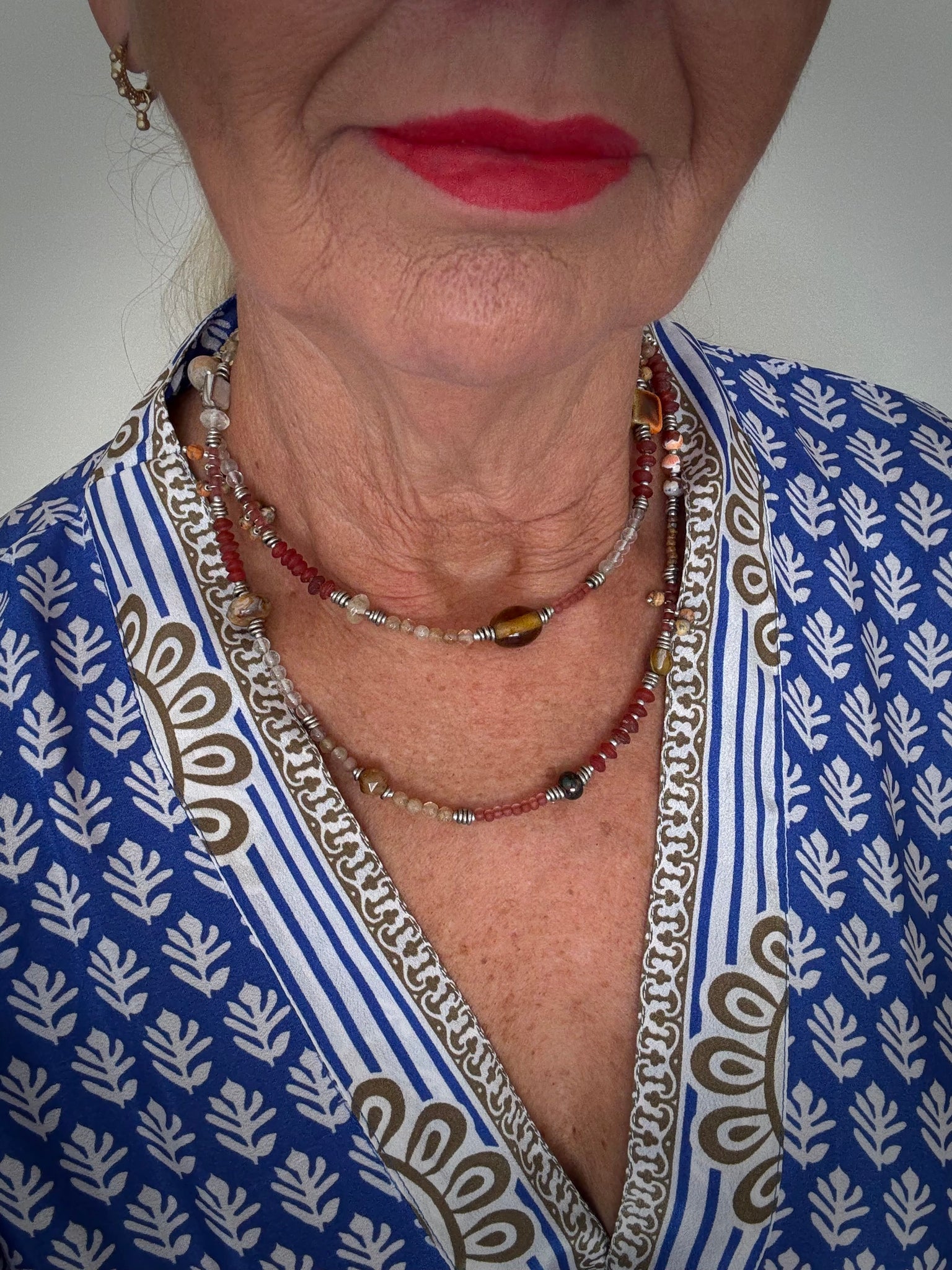 Boho Vintage African Glass Necklace