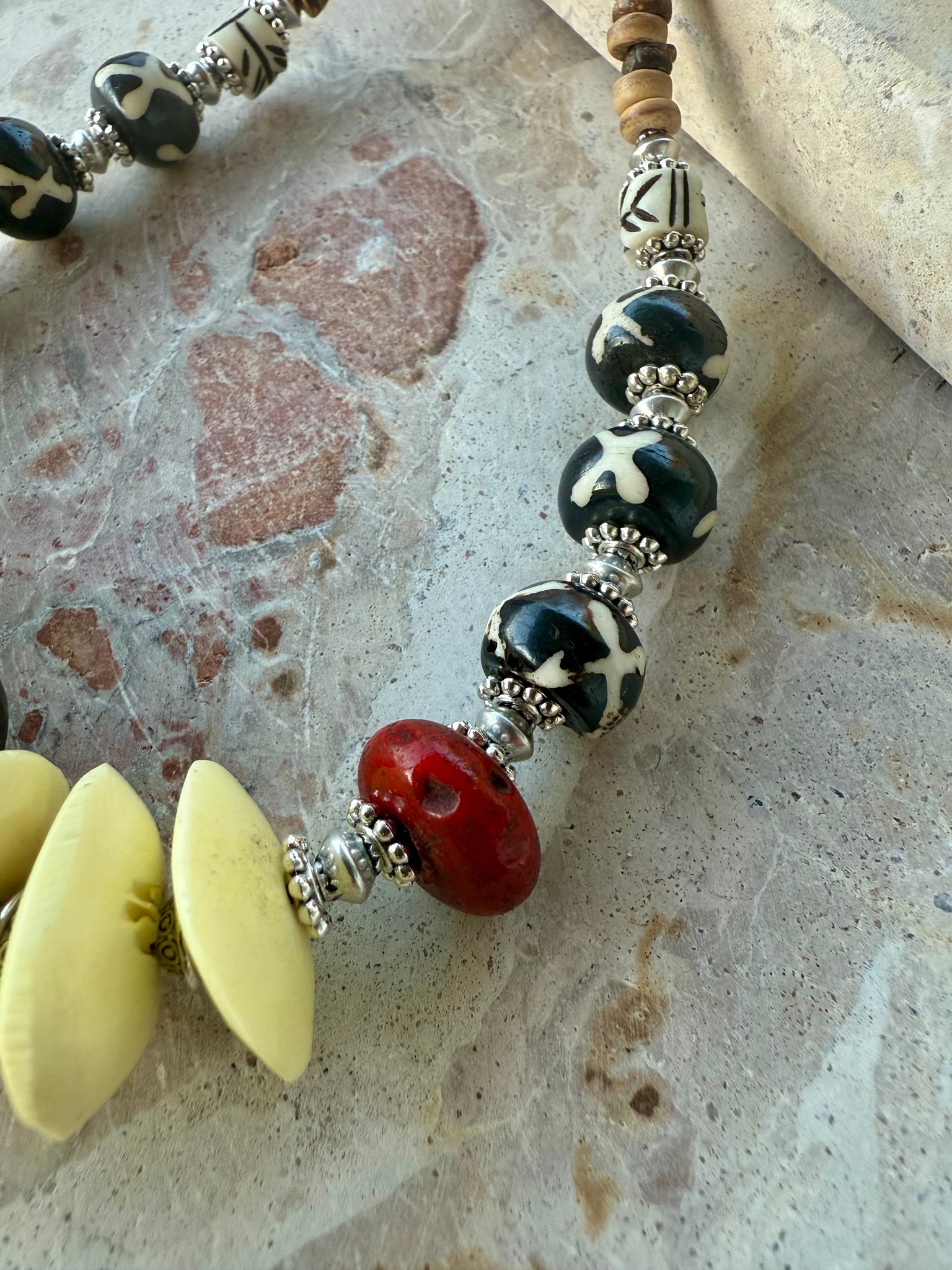African Stone Sunset Necklace