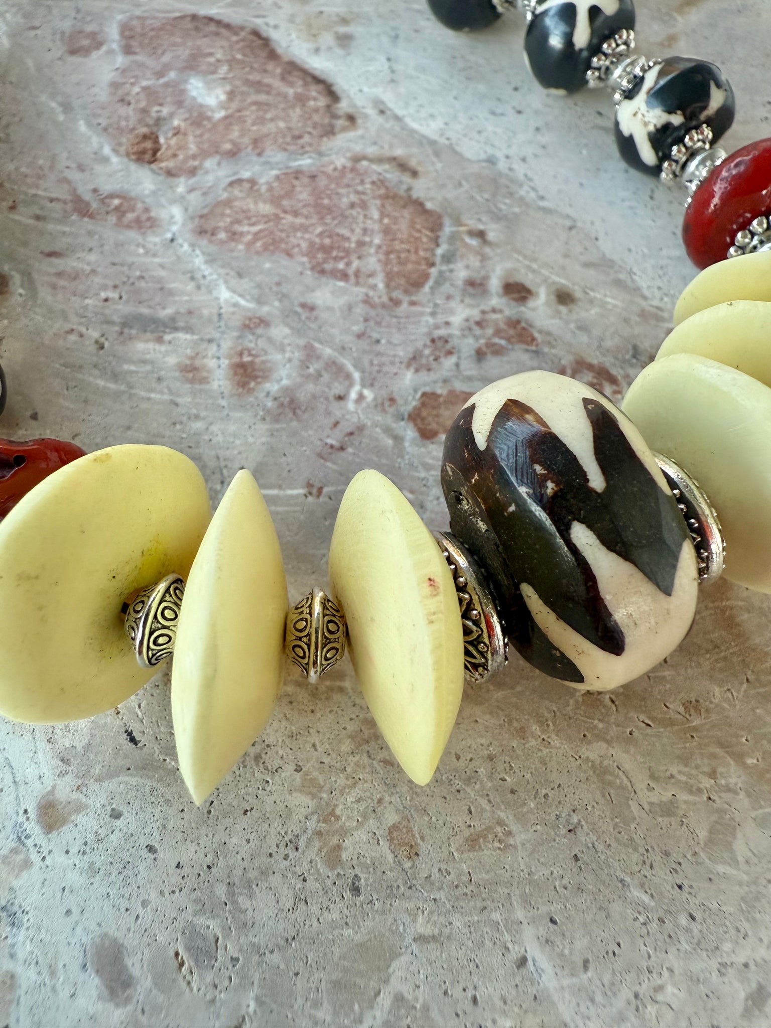 African Stone Sunset Necklace
