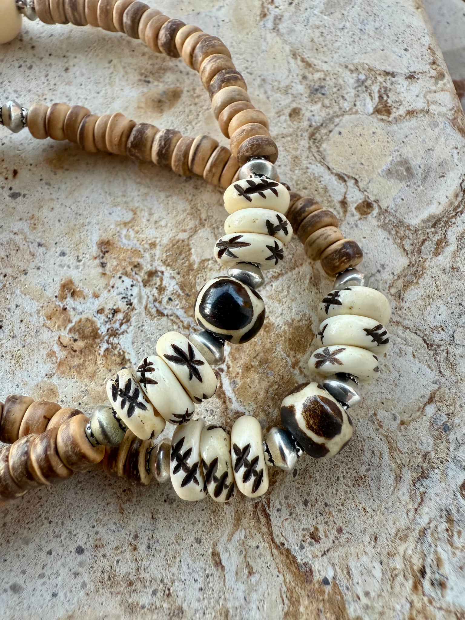African Stone Sunset Necklace