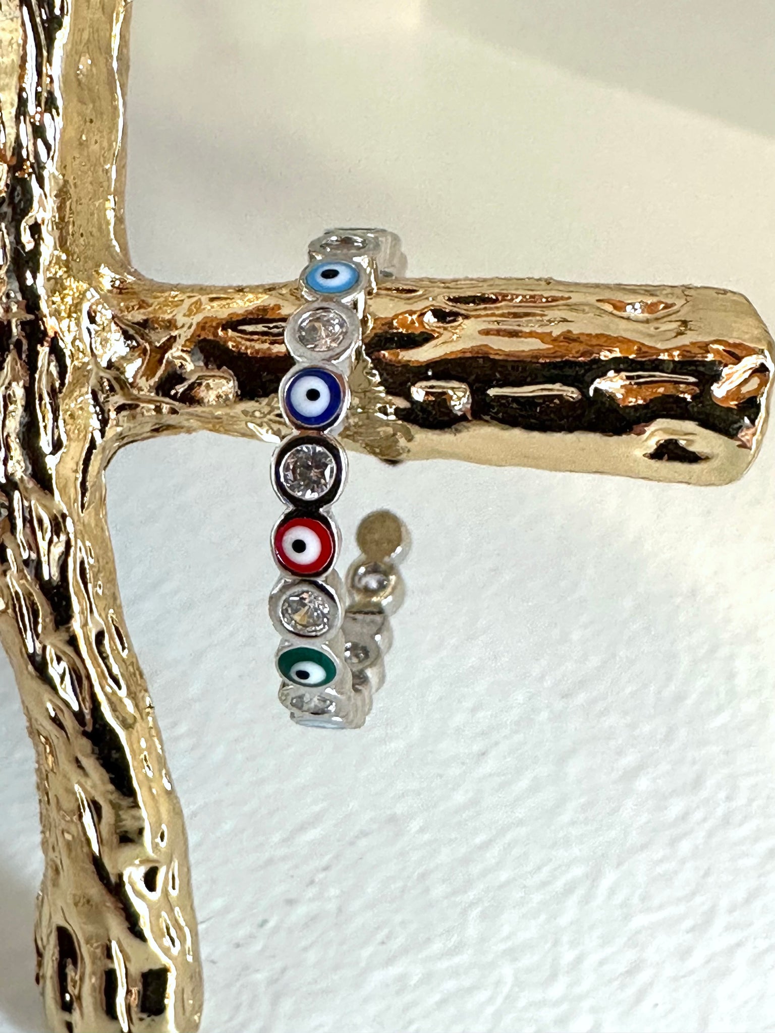 Silver Evil Eye Ring