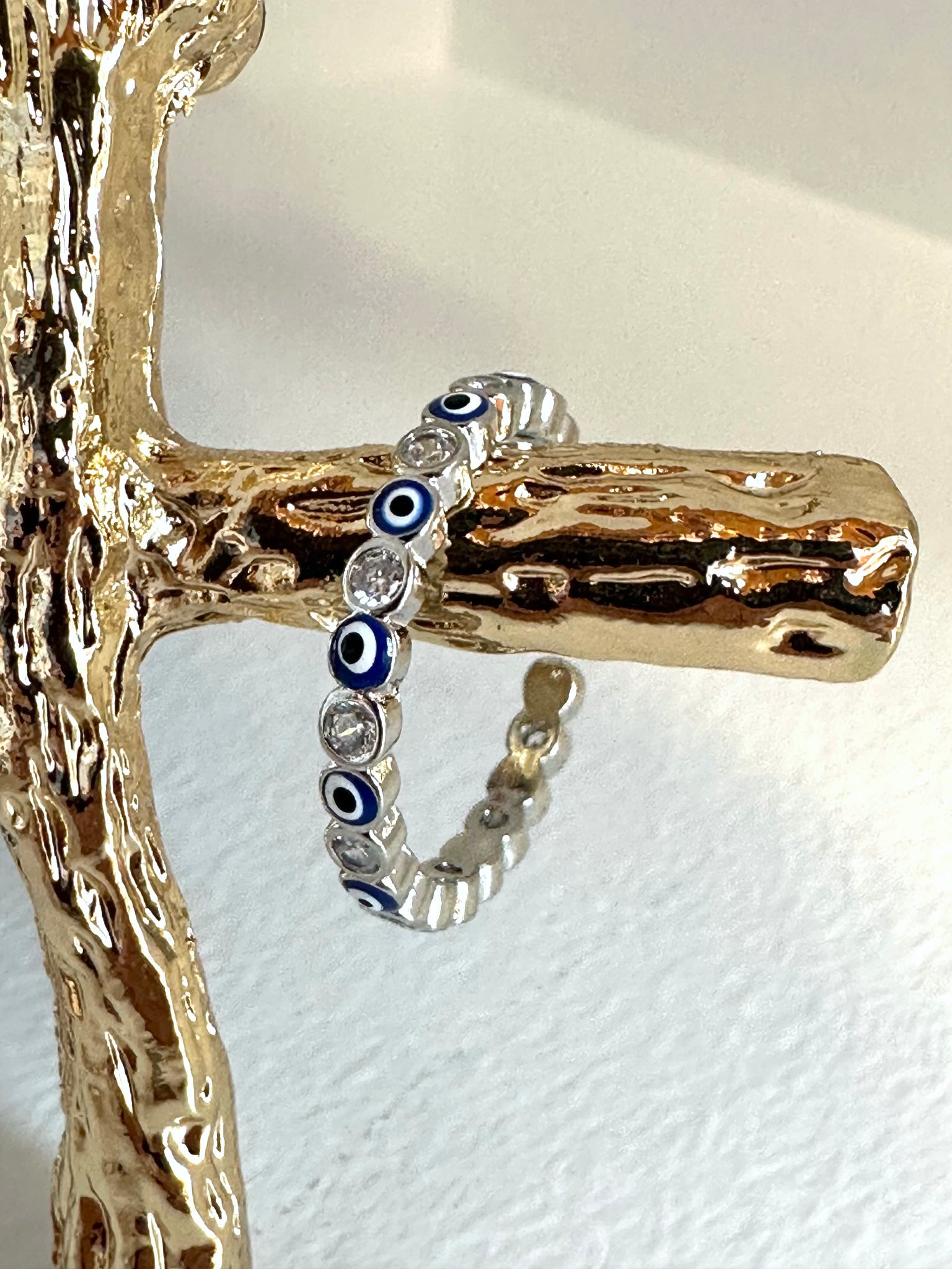 Silver Evil Eye Ring