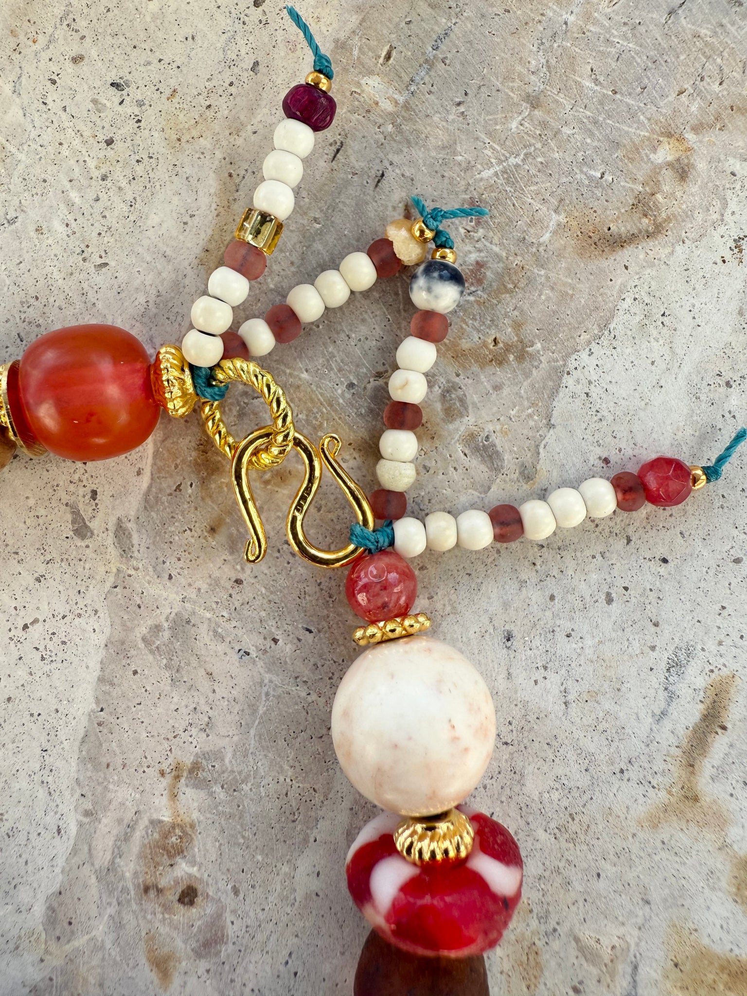 Cowrie Shell Beaded Charm Fish Bracelet