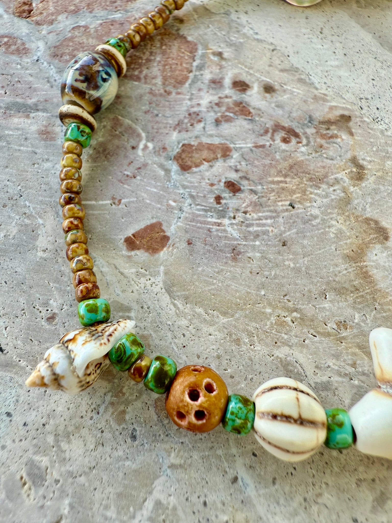 Starfish Shell Beaded Anklet
