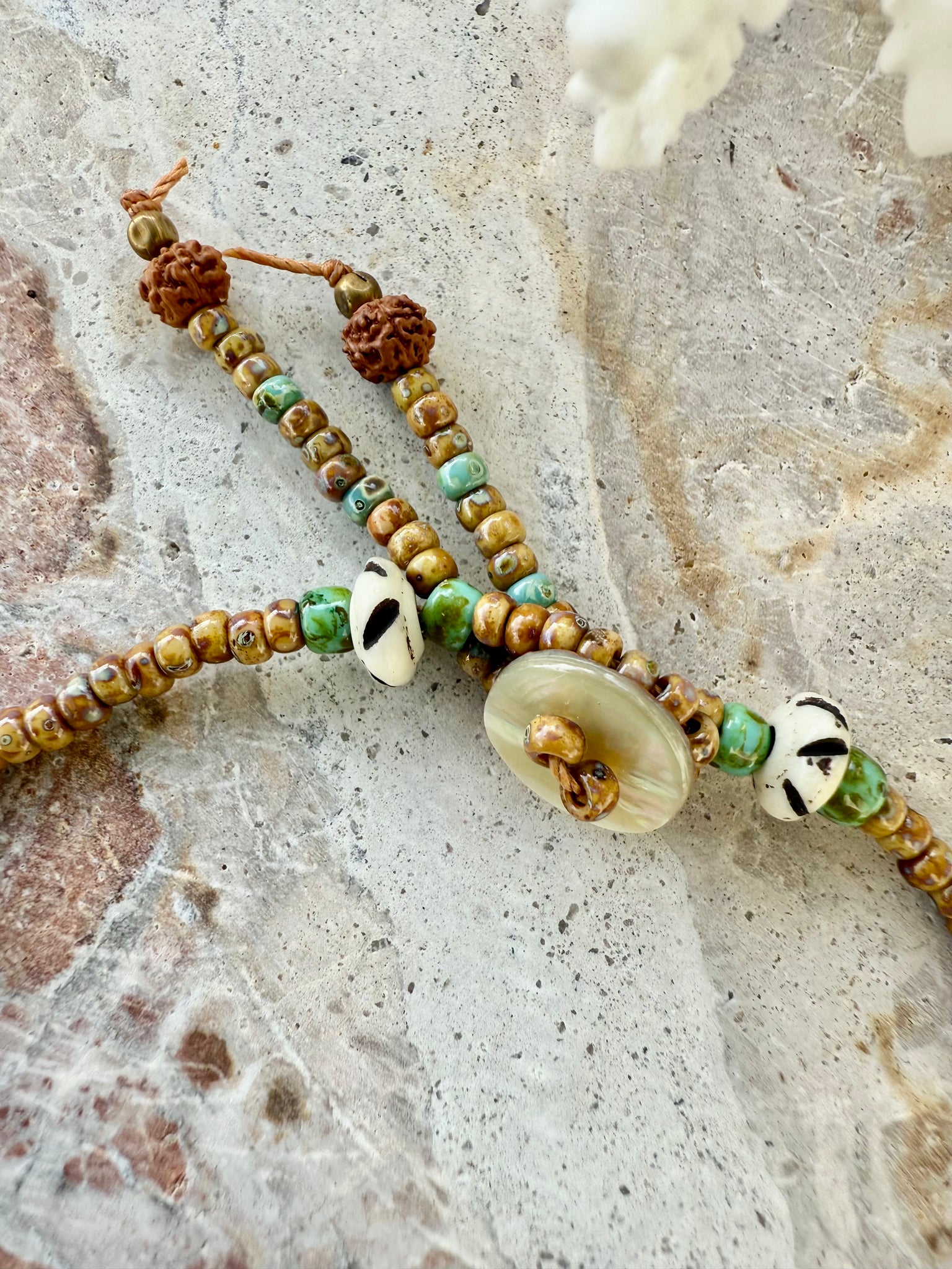 Starfish Shell Beaded Anklet