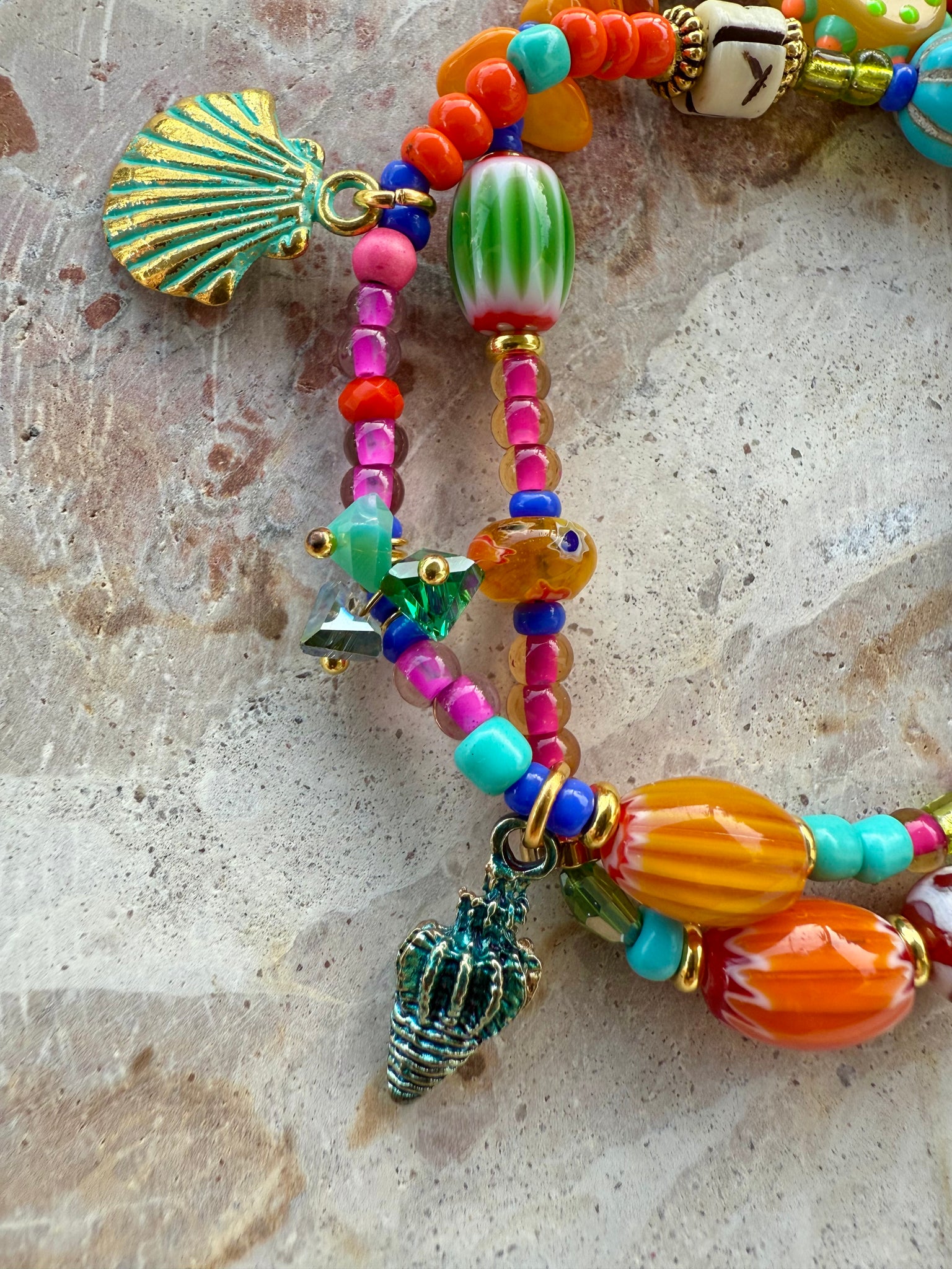 Beach Boho Shell Charm Bracelet