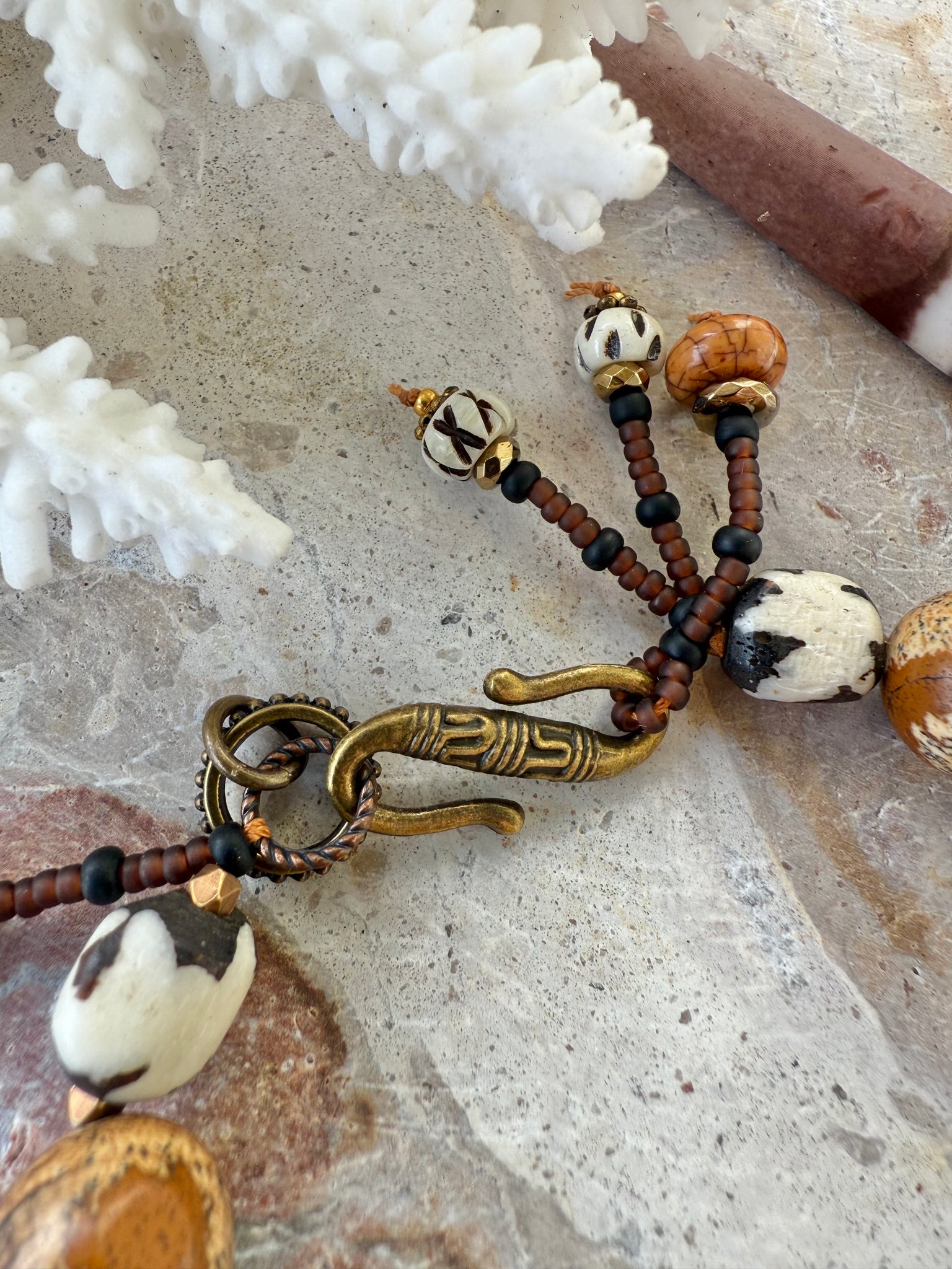 African Beaded Tribal Elephant Bracelet