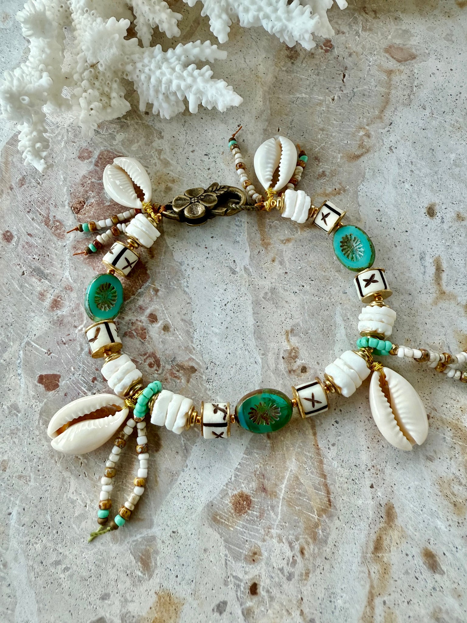 Palm Islander Cowrie Shell Bracelet