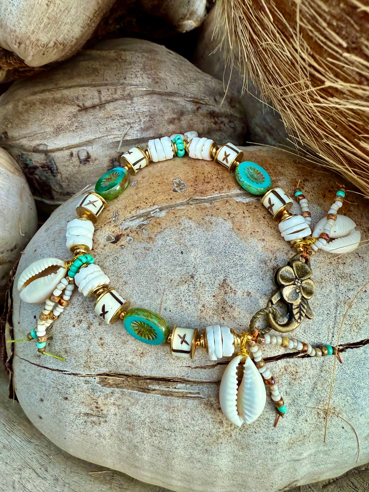 Palm Islander Cowrie Shell Bracelet