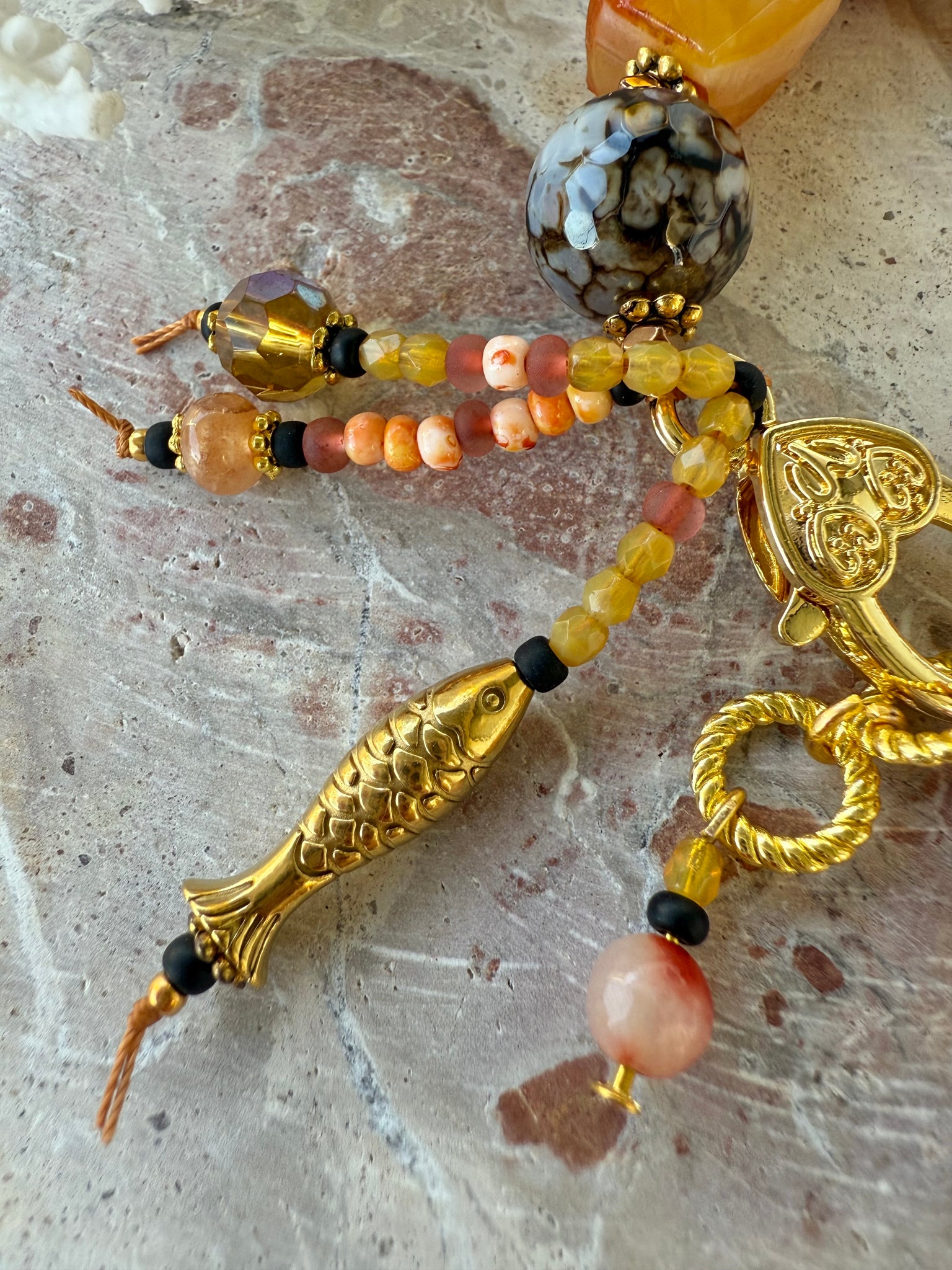 Sunkissed Beaded Stone Shell Bracelet