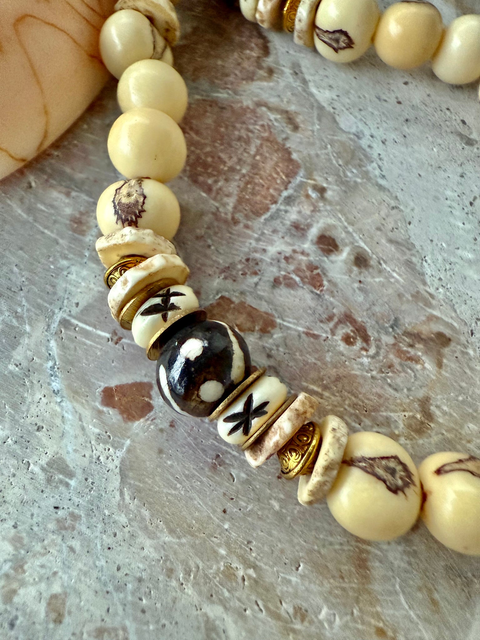 African Island Seed Nut Shell Necklace