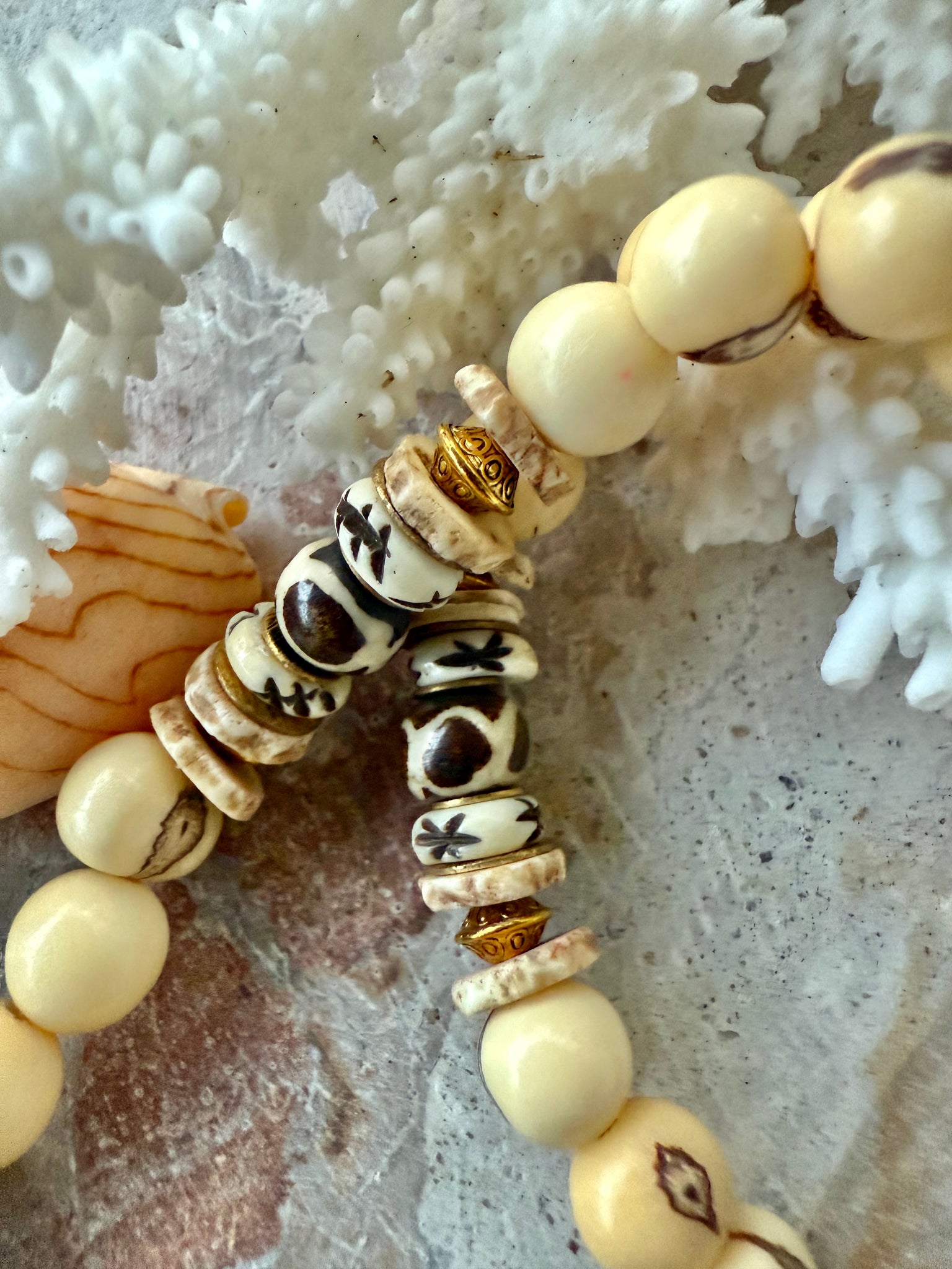 African Island Seed Nut Shell Necklace
