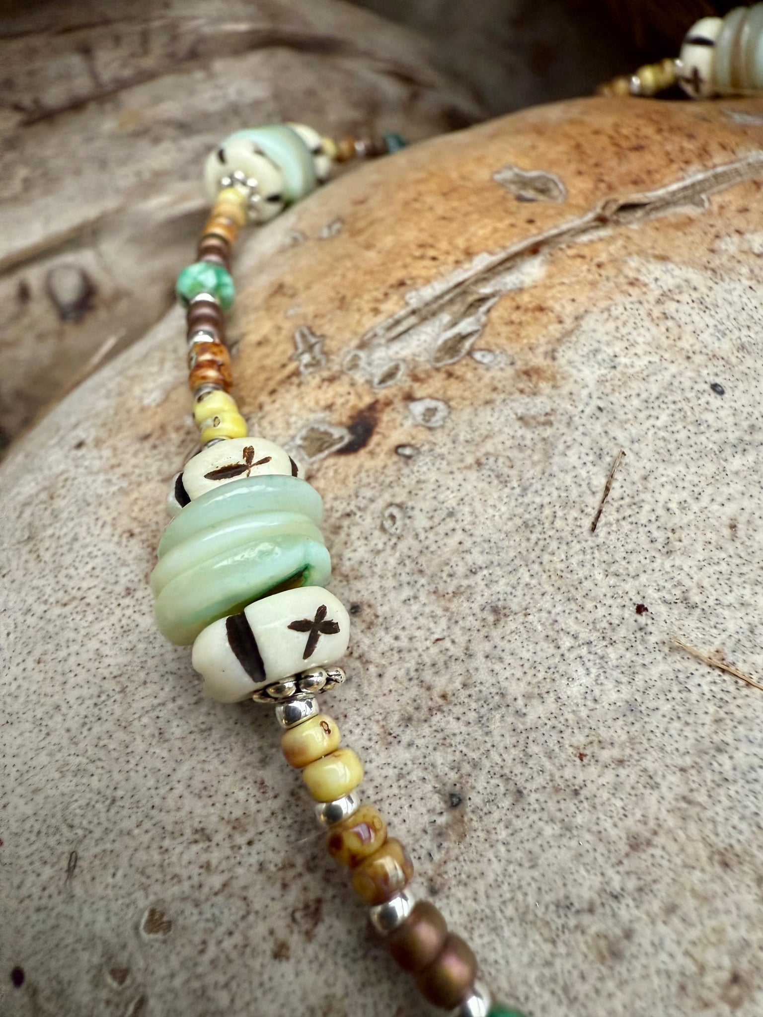 Turtle Islander Seed Bead Necklace