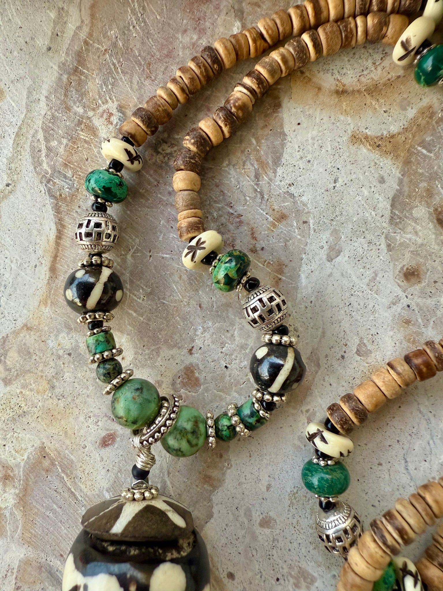 Tribal Feather Shell Necklace