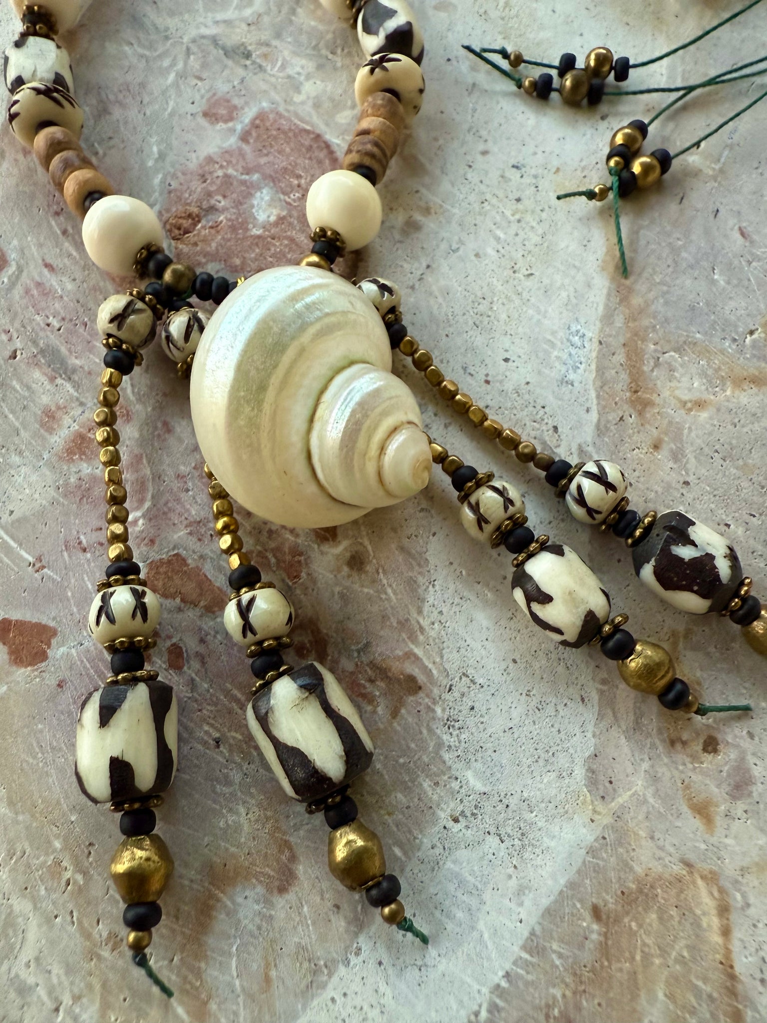 African Shell Tribal Necklace
