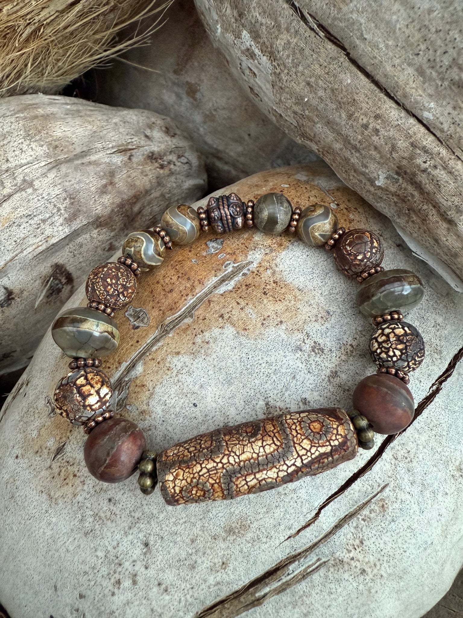 Mens Tibetan Three Eye Bracelet