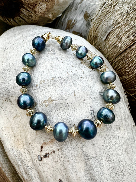 Blue Tahitian Pearl Bracelet