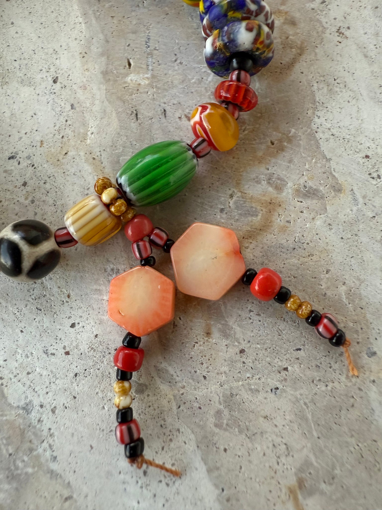Boho Hippy Charm Stone Beaded Bracelet