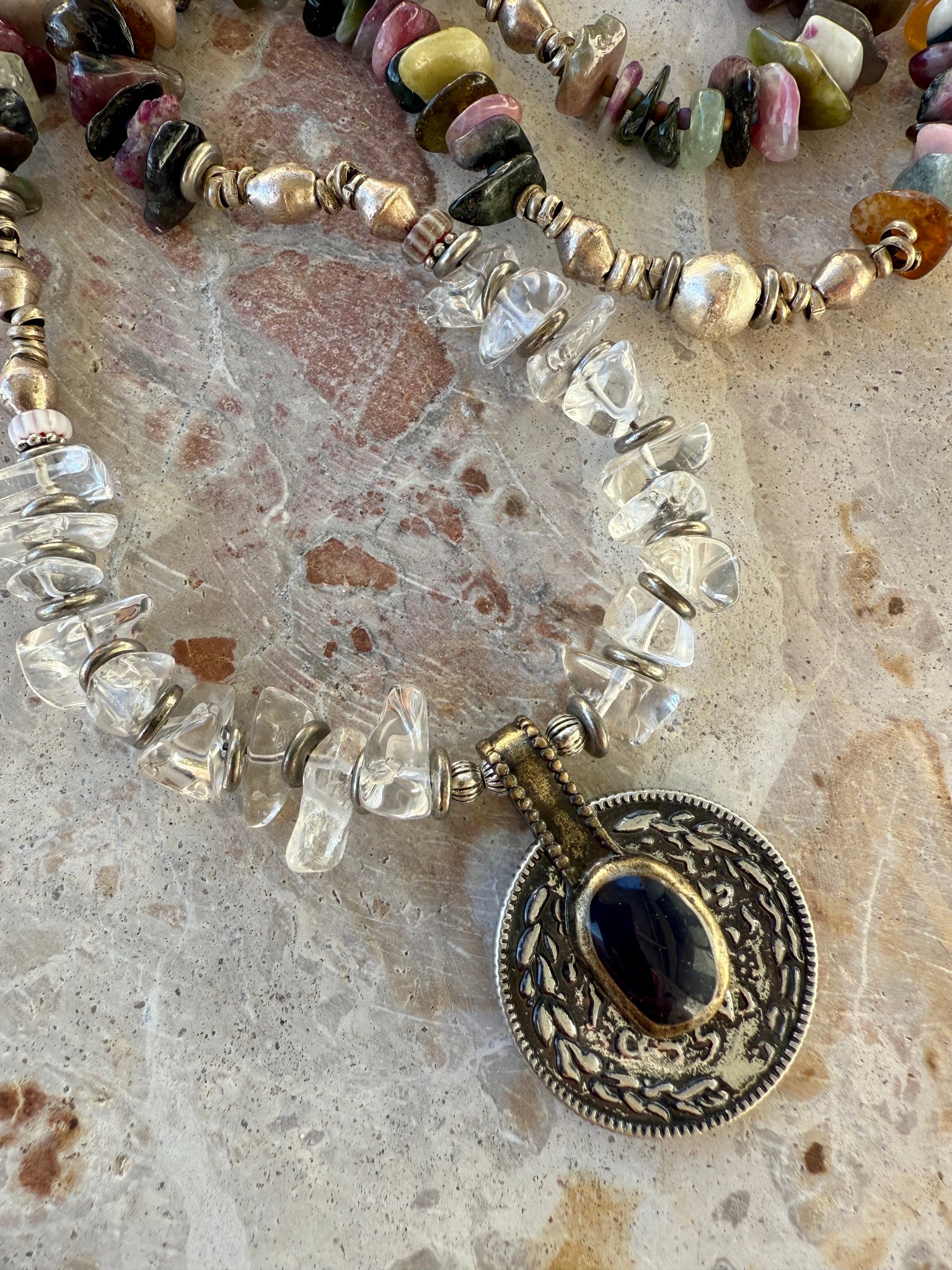 Bohemian Vintage Stone Necklace