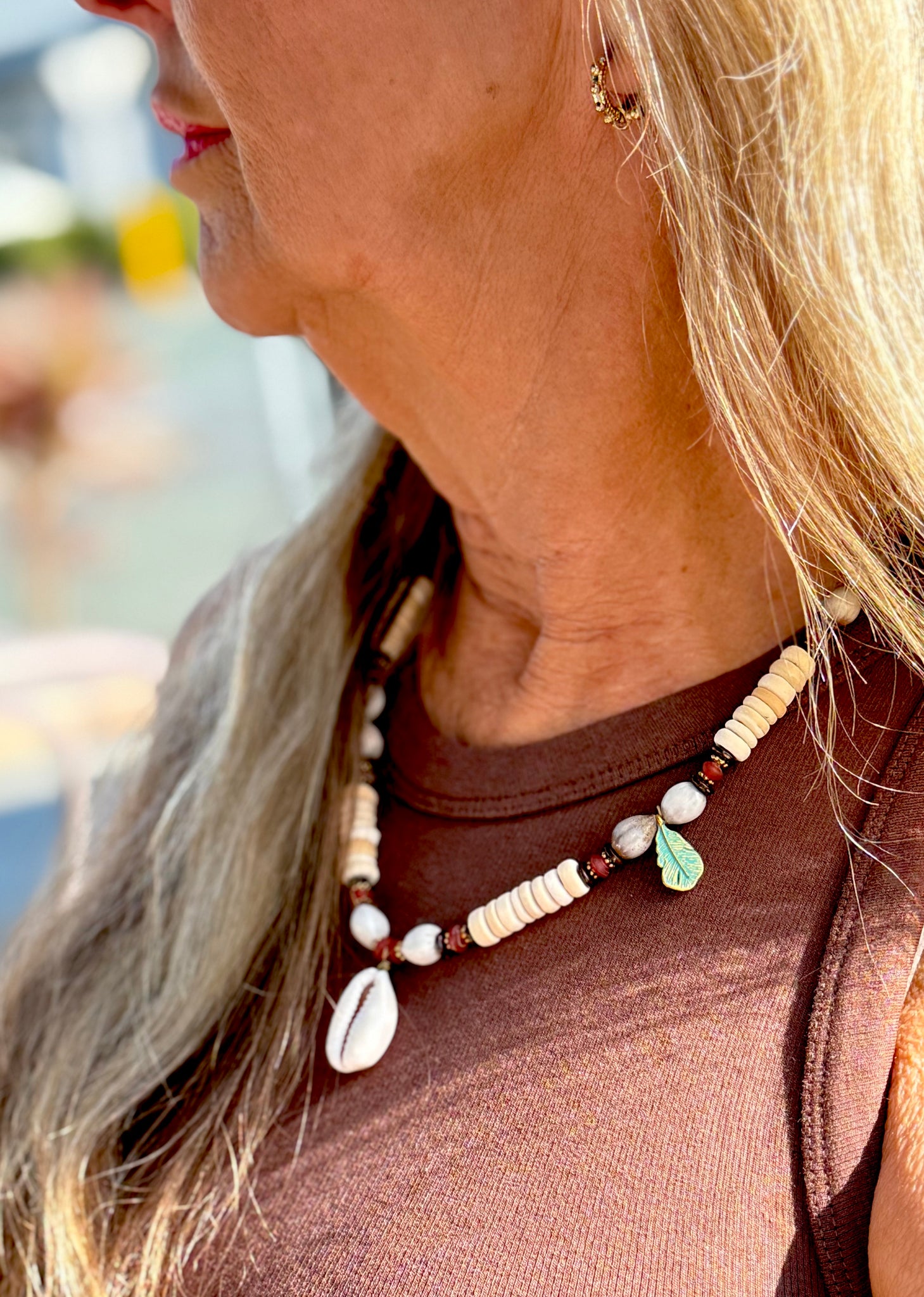 Coconut Cowrie Imfibinga Seed Necklace