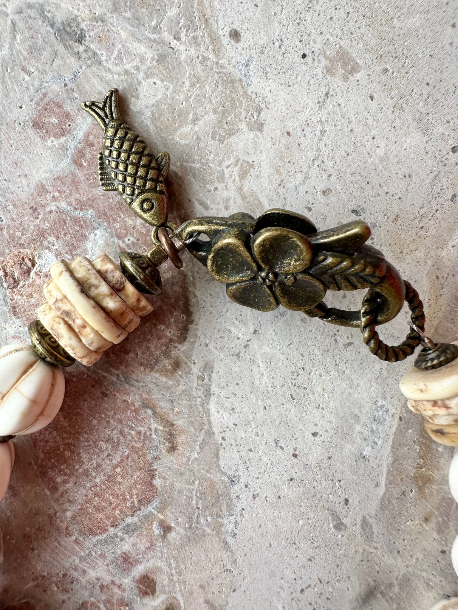 Shell Beaded Charm Bracelet