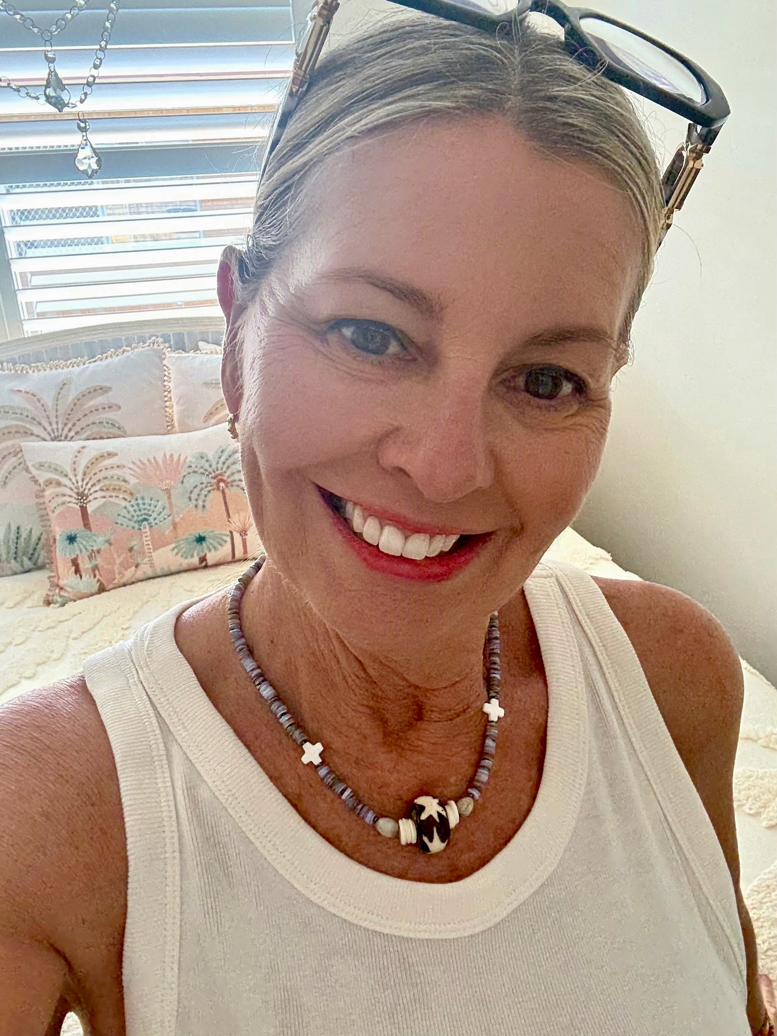 Bohemian Tribal Beaded Shell Necklace