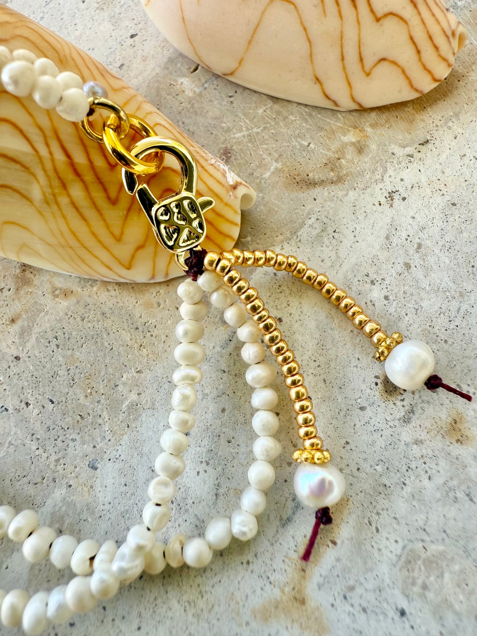 Pearl Evil Eye Charm Beach Bracelet