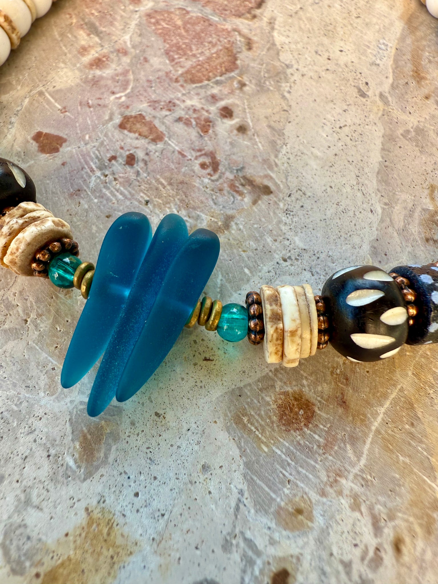 African Ocean White Shell Necklace