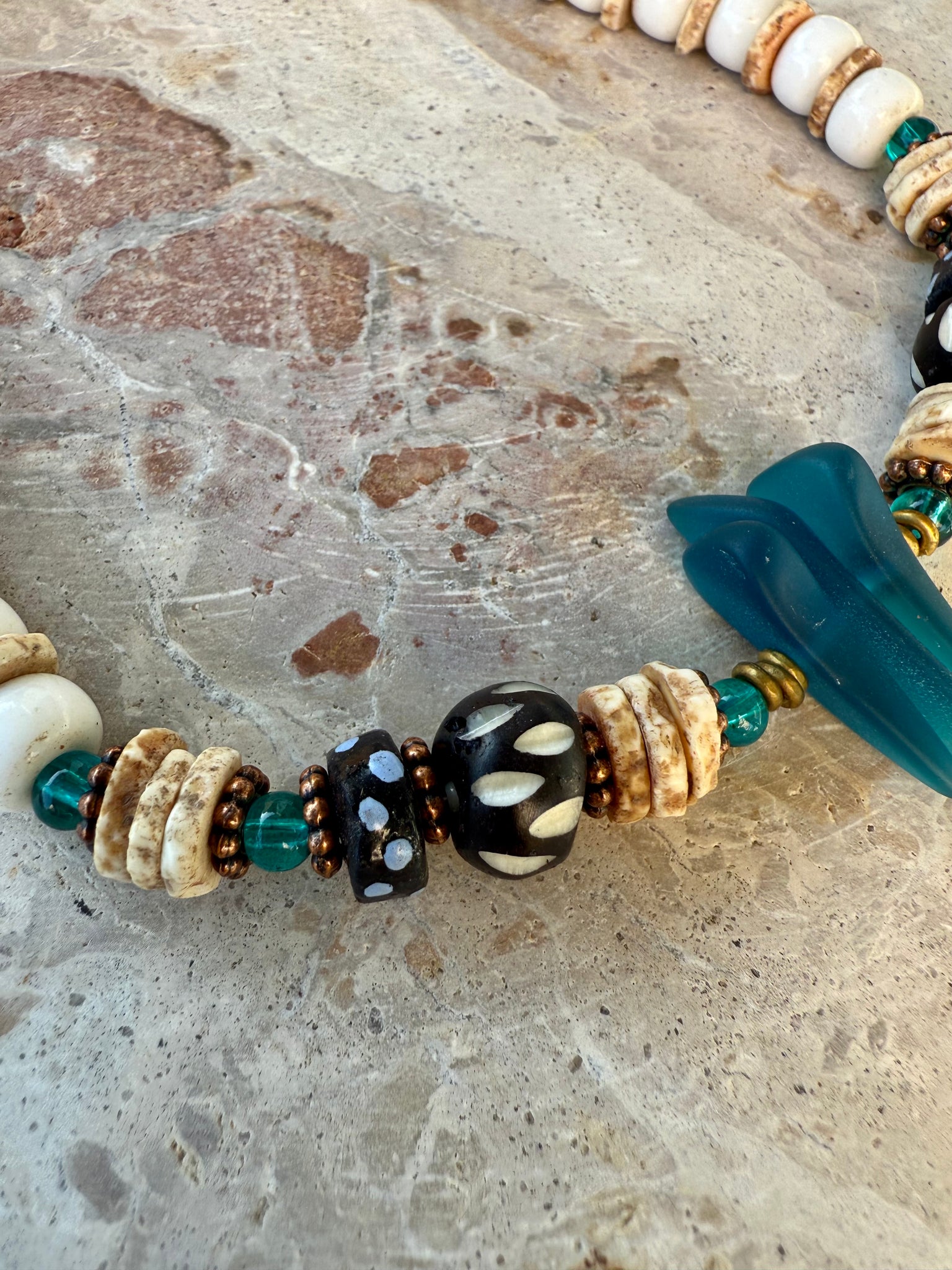African Ocean White Shell Necklace