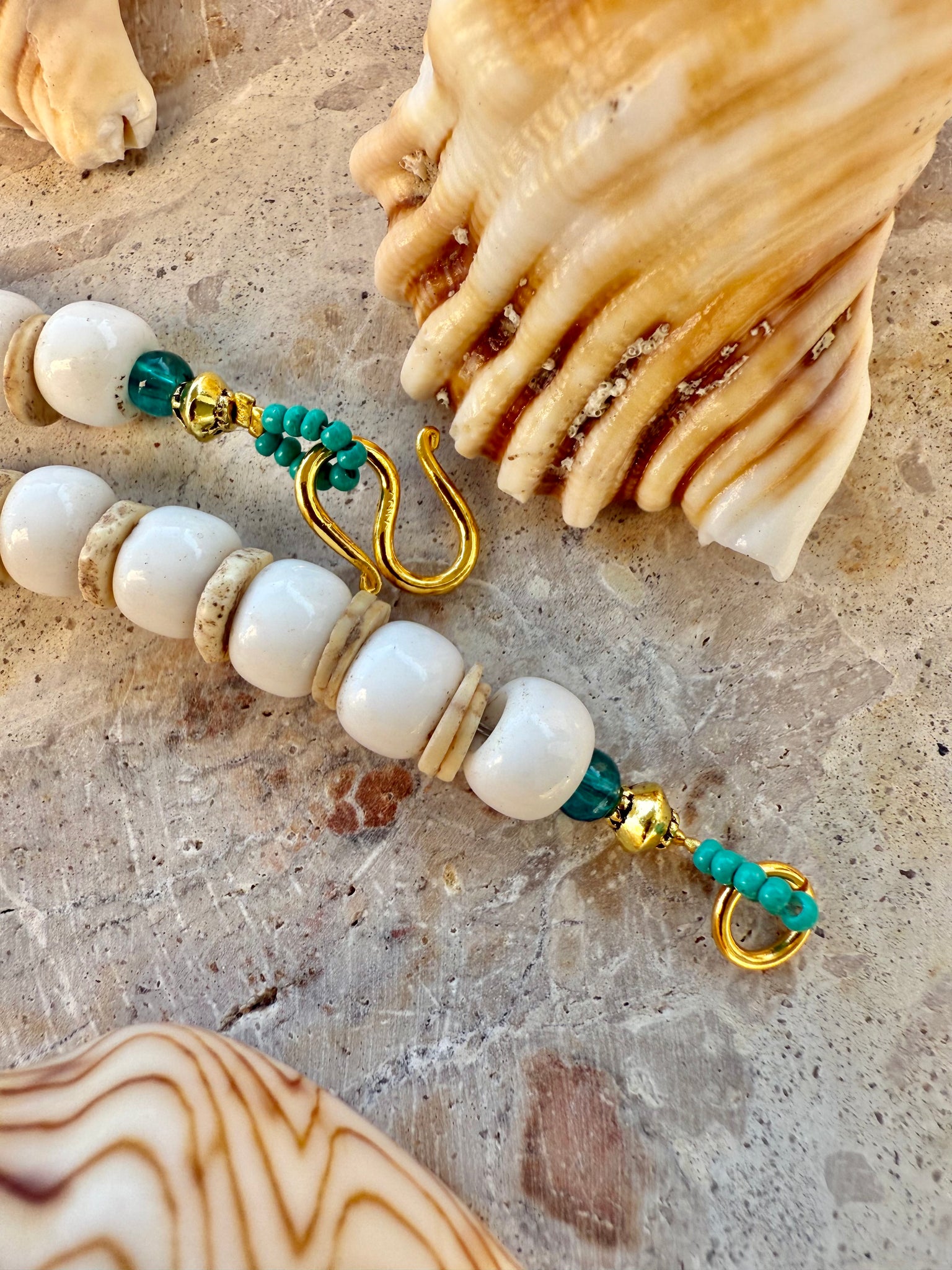 African Ocean White Shell Necklace