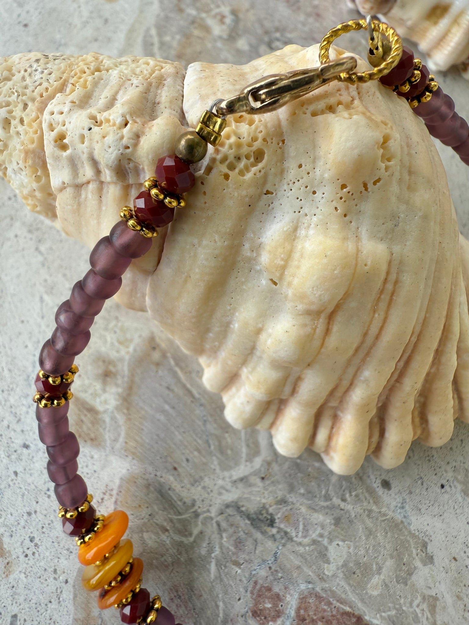 Boho Bird Charm Shell Beaded Anklet