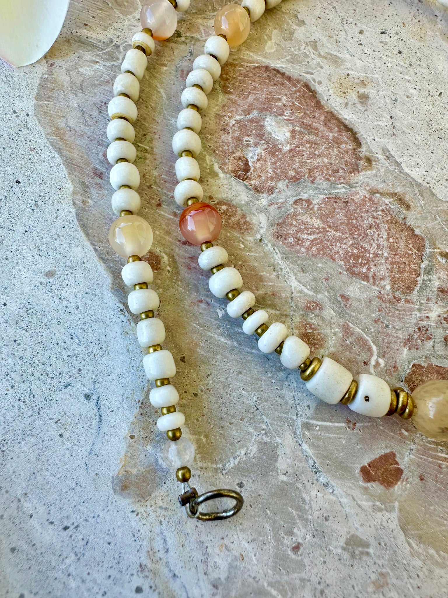 Tribal Citrine Stone Beaded Necklace