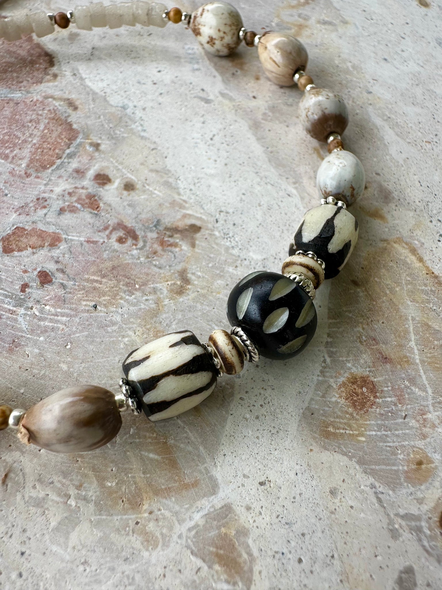 Islander African Nut Tribal Beach Necklace