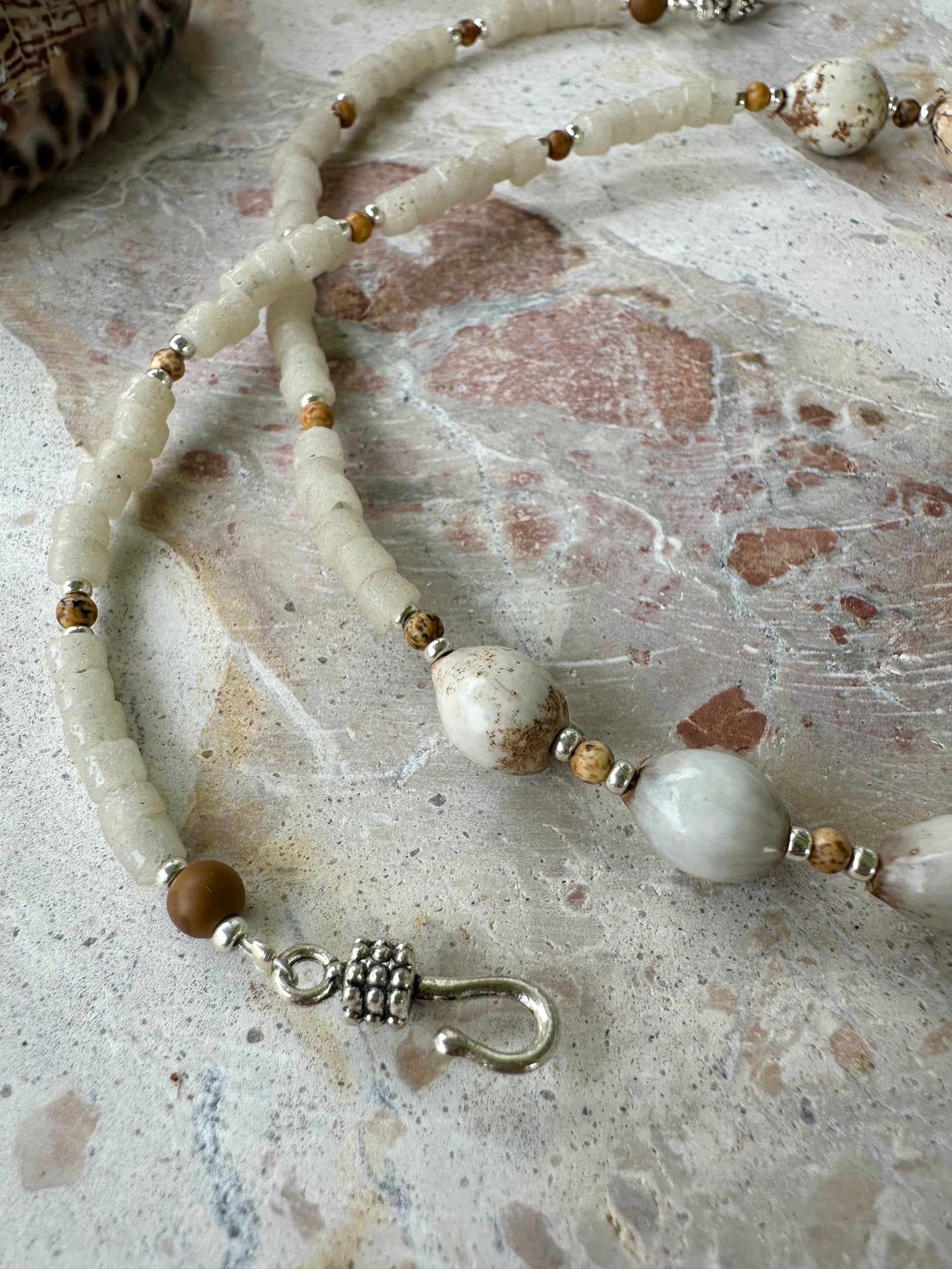 Islander African Nut Tribal Beach Necklace