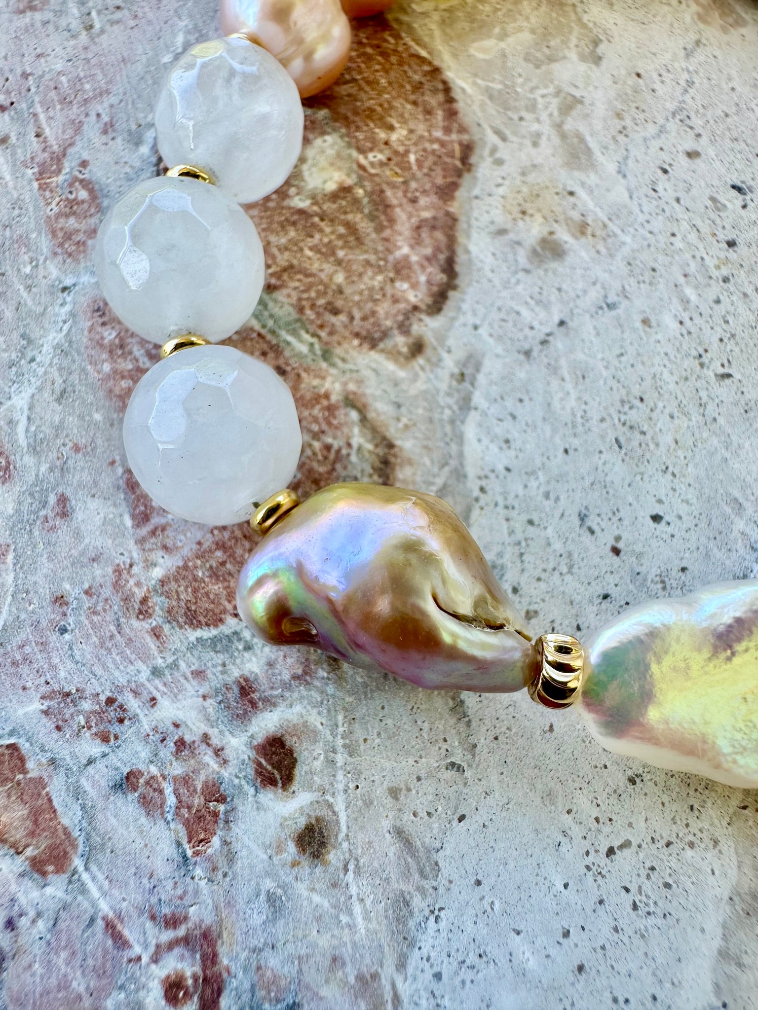 Lux Baroque Pearl Charm Bracelet