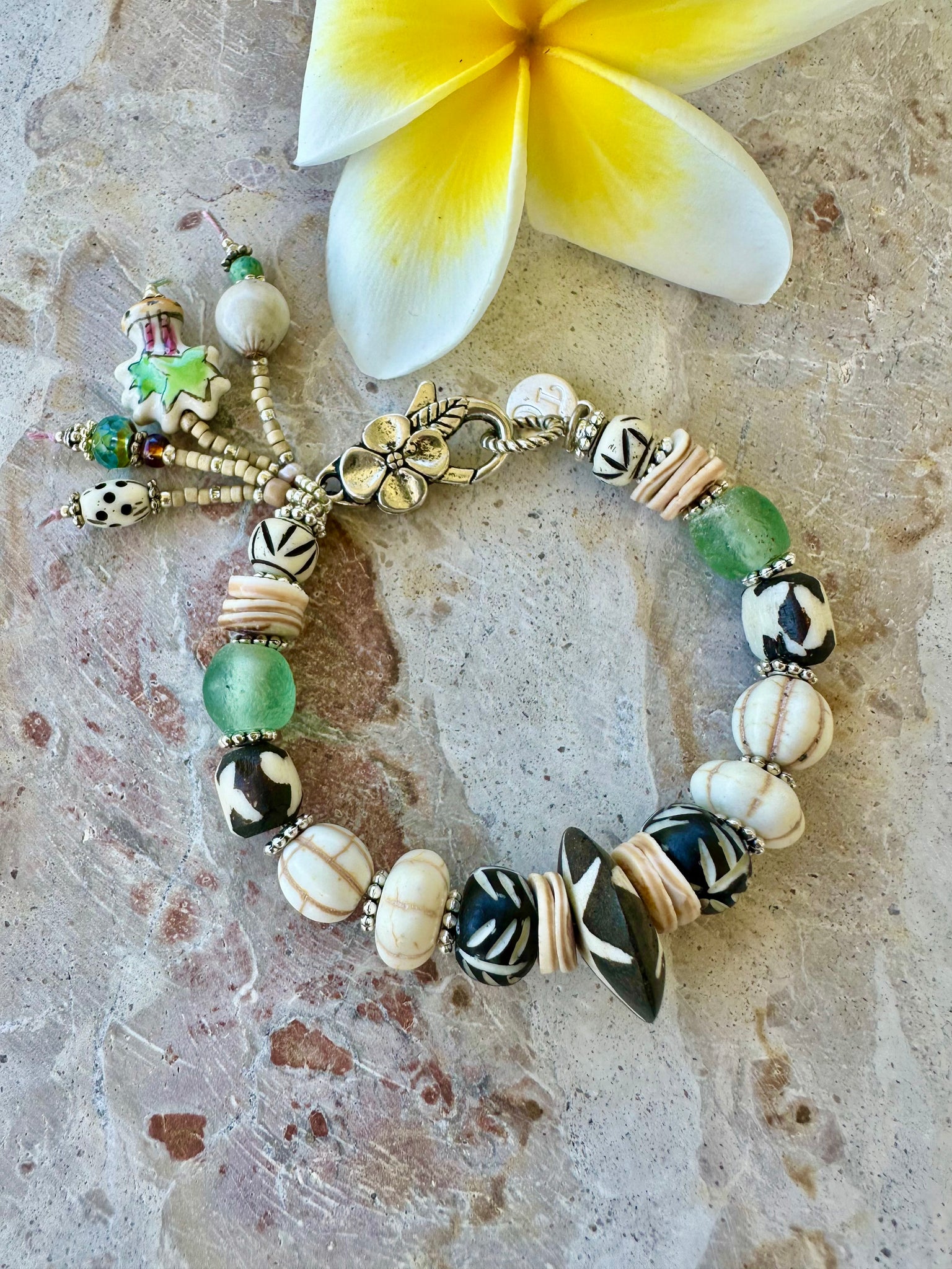 African Green Beach Tribal Bracelet