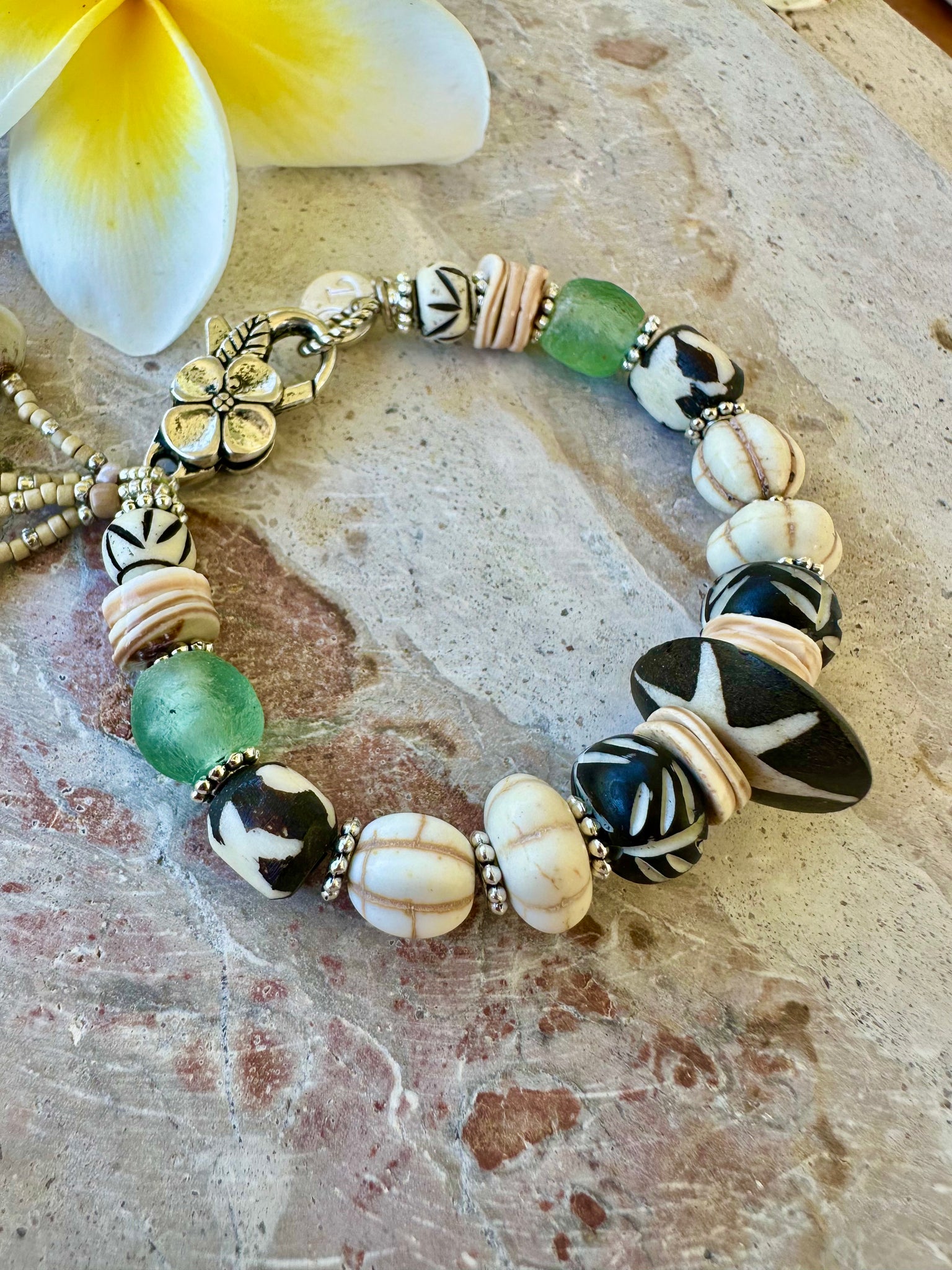 African Green Beach Tribal Bracelet