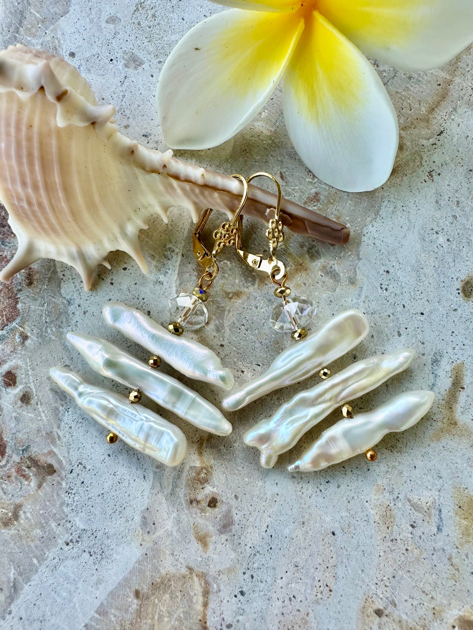 Keshi Cultured Pearl Earrings