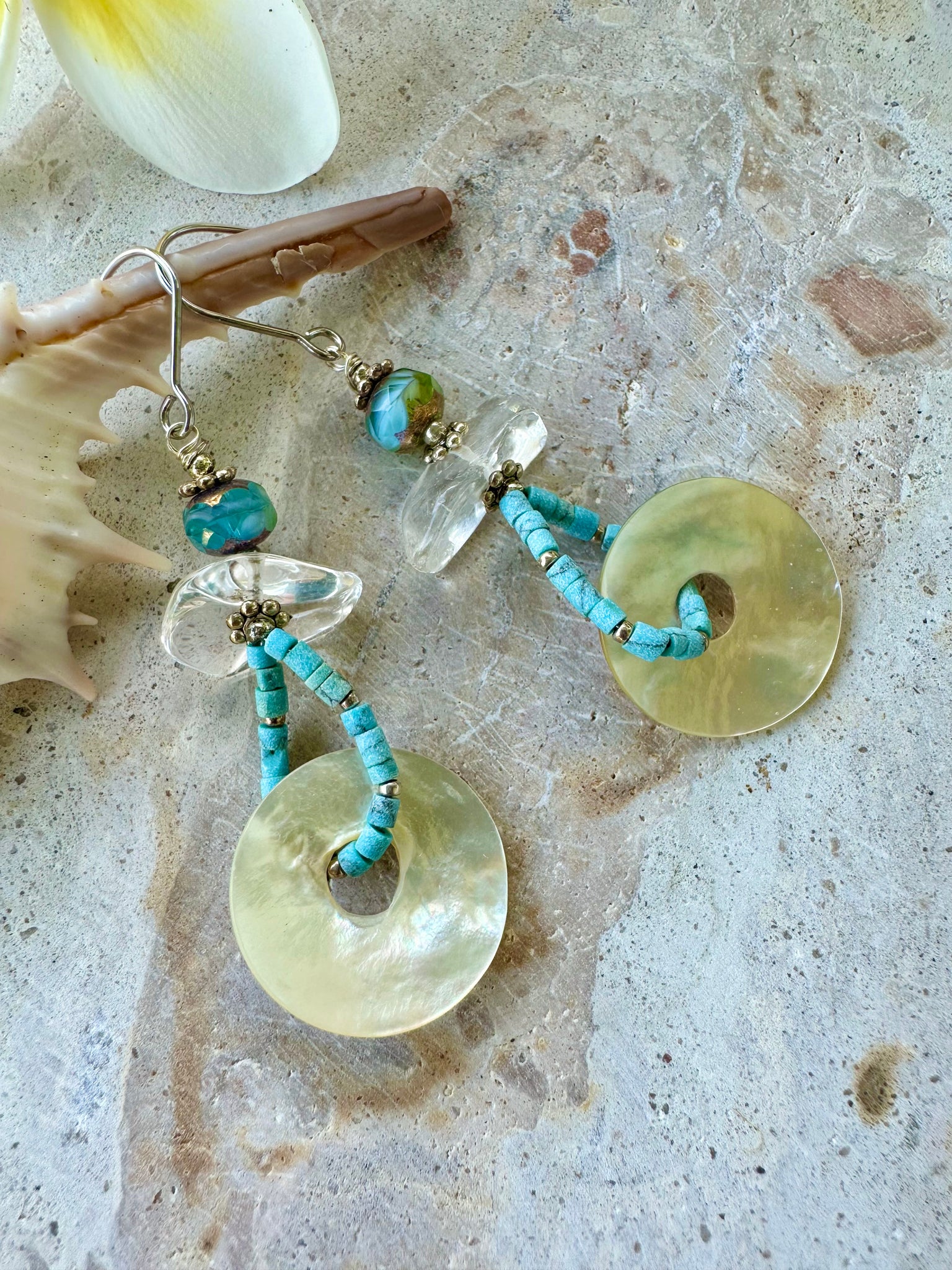 Turquoise Shell Earrings