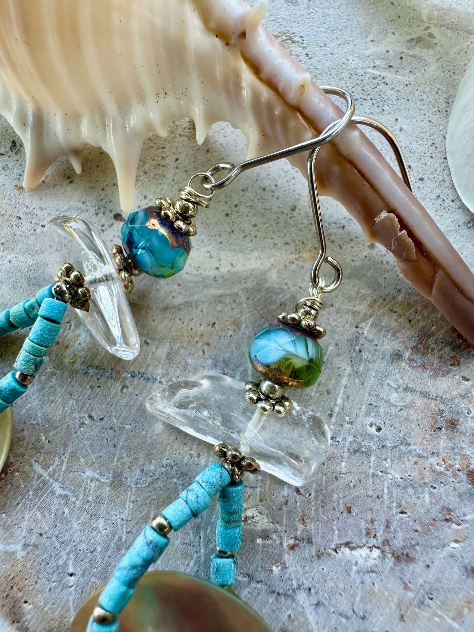 Turquoise Shell Earrings