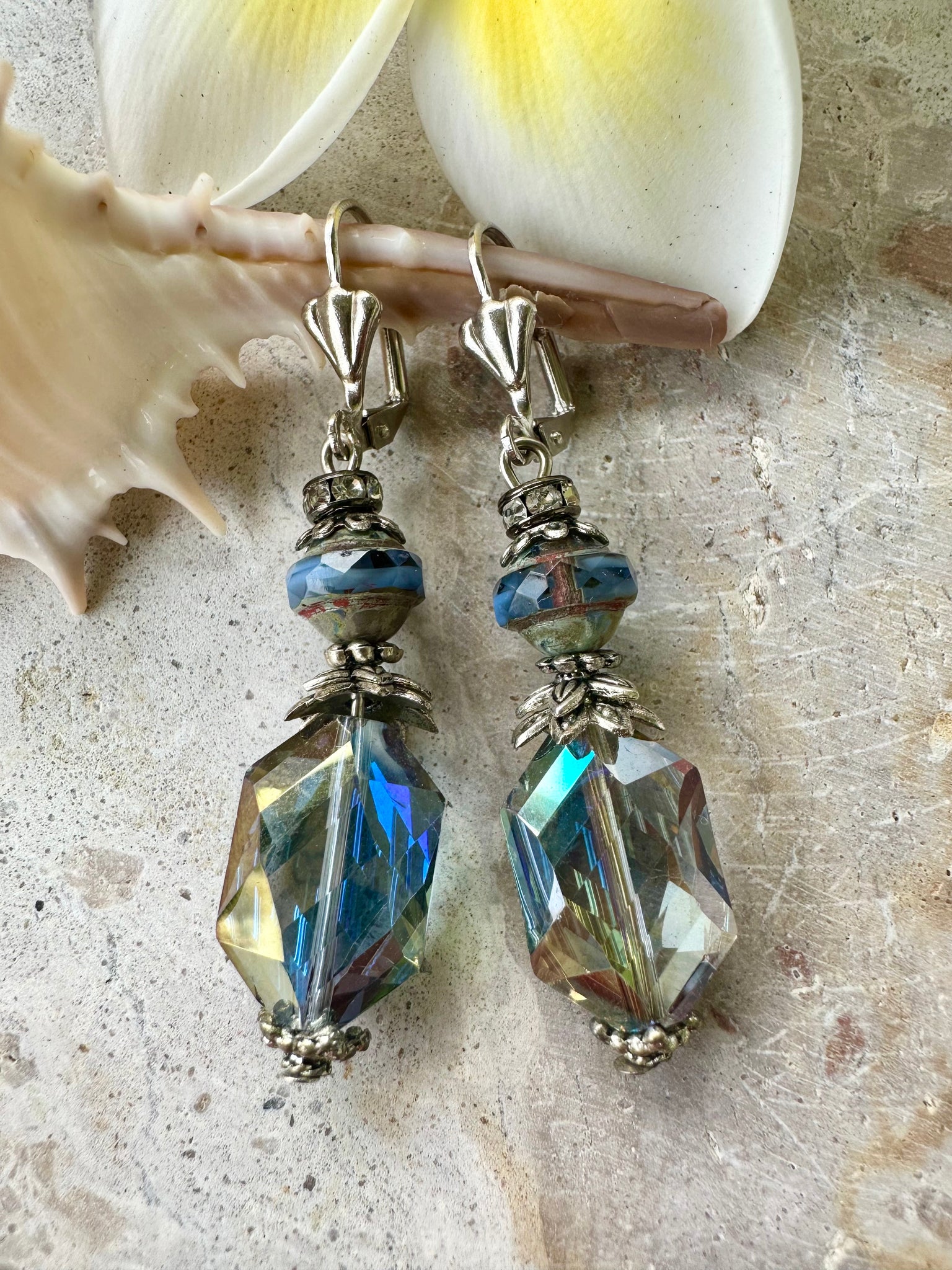 Crystal Vintage Silver Earrings