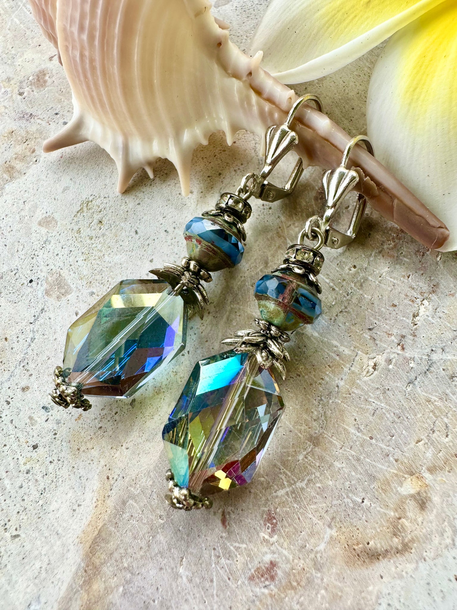 Crystal Vintage Silver Earrings