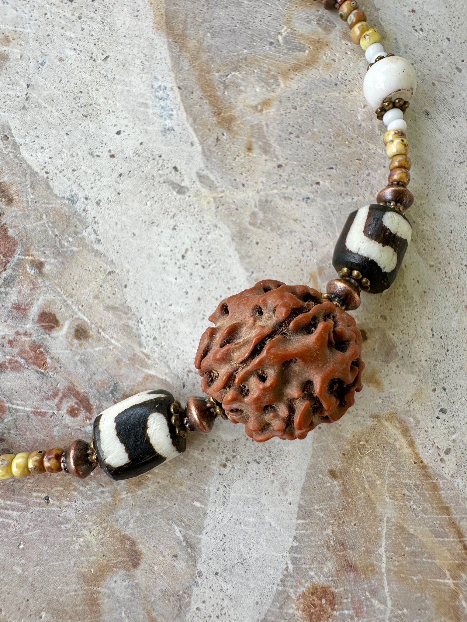 Rudraksha Tribal Seed Bead Necklace